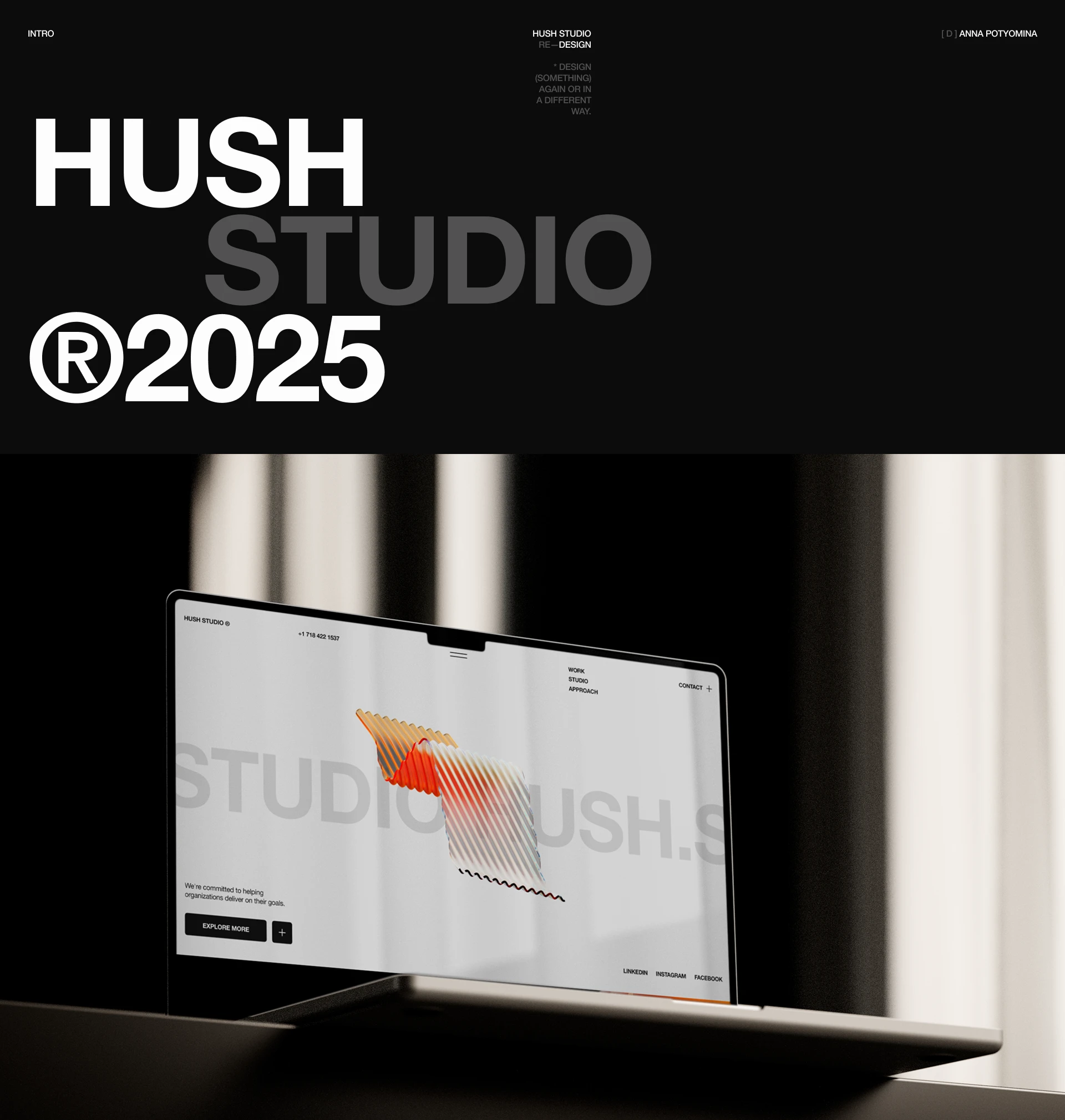 Hush Studio — Website — Изображение №1 — Интерфейсы на Dprofile