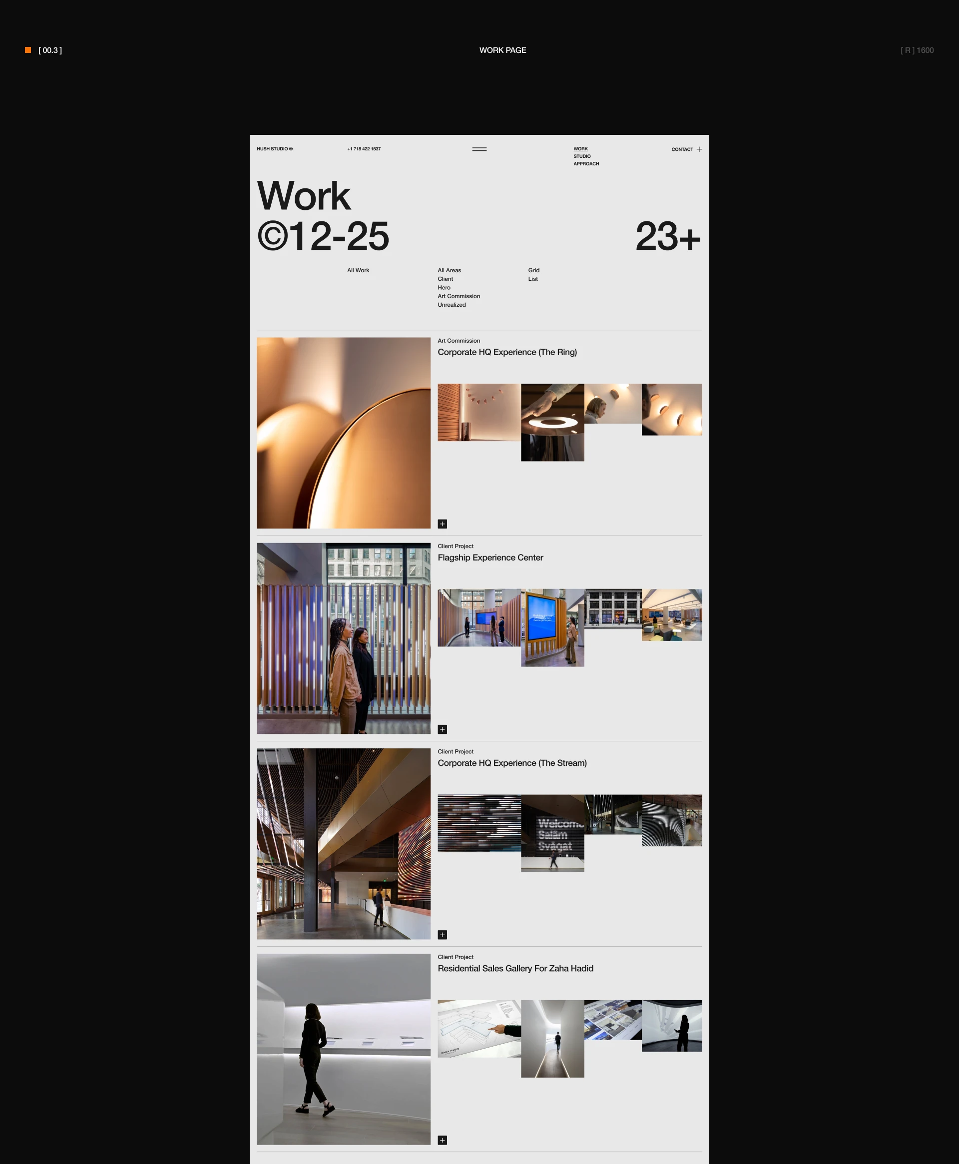 Hush Studio — Website — Изображение №9 — Интерфейсы на Dprofile