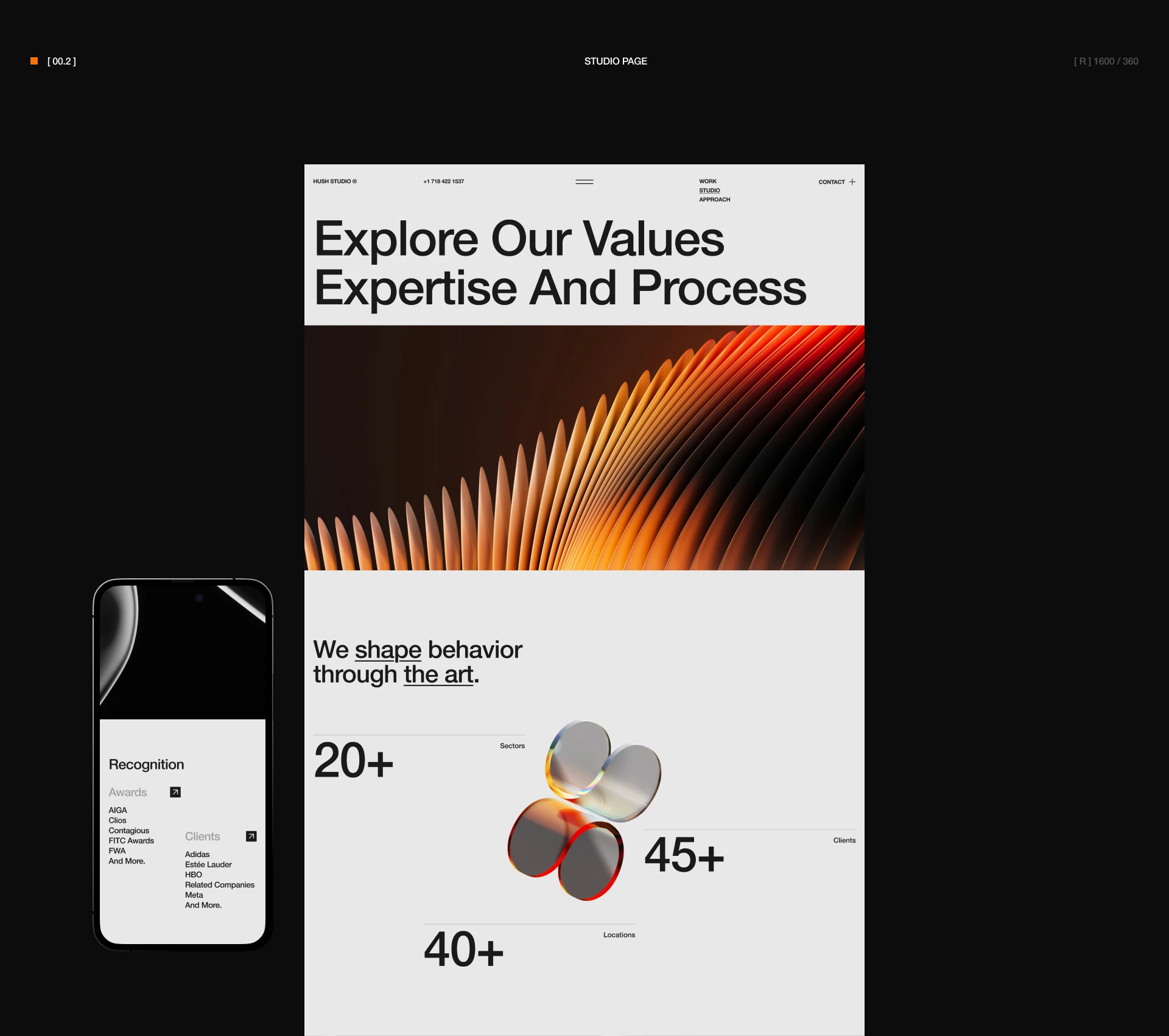 Hush Studio — Website — Изображение №6 — Интерфейсы на Dprofile