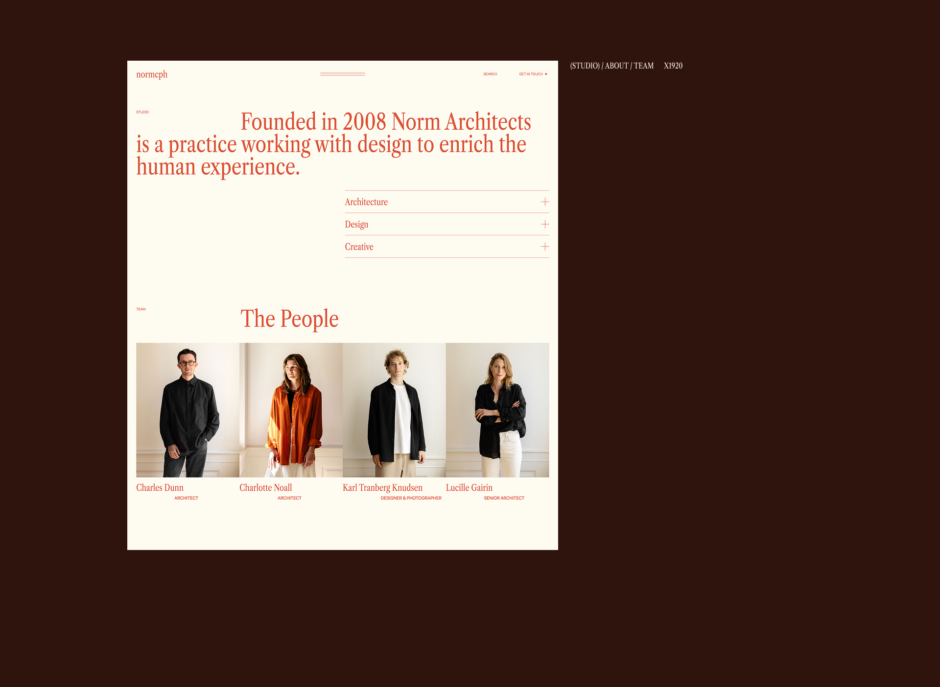 Norm Architects — Website (Re) — Изображение №8 — Интерфейсы, Брендинг на Dprofile