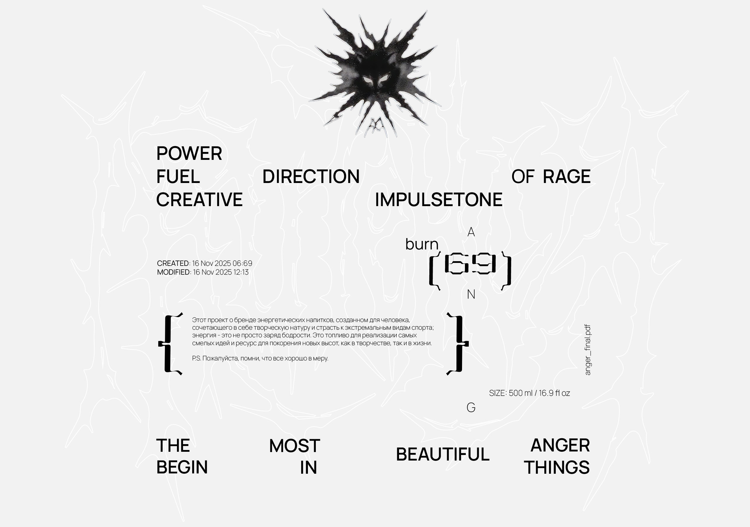 Anger energy. Packaging — Изображение №3 — Брендинг на Dprofile
