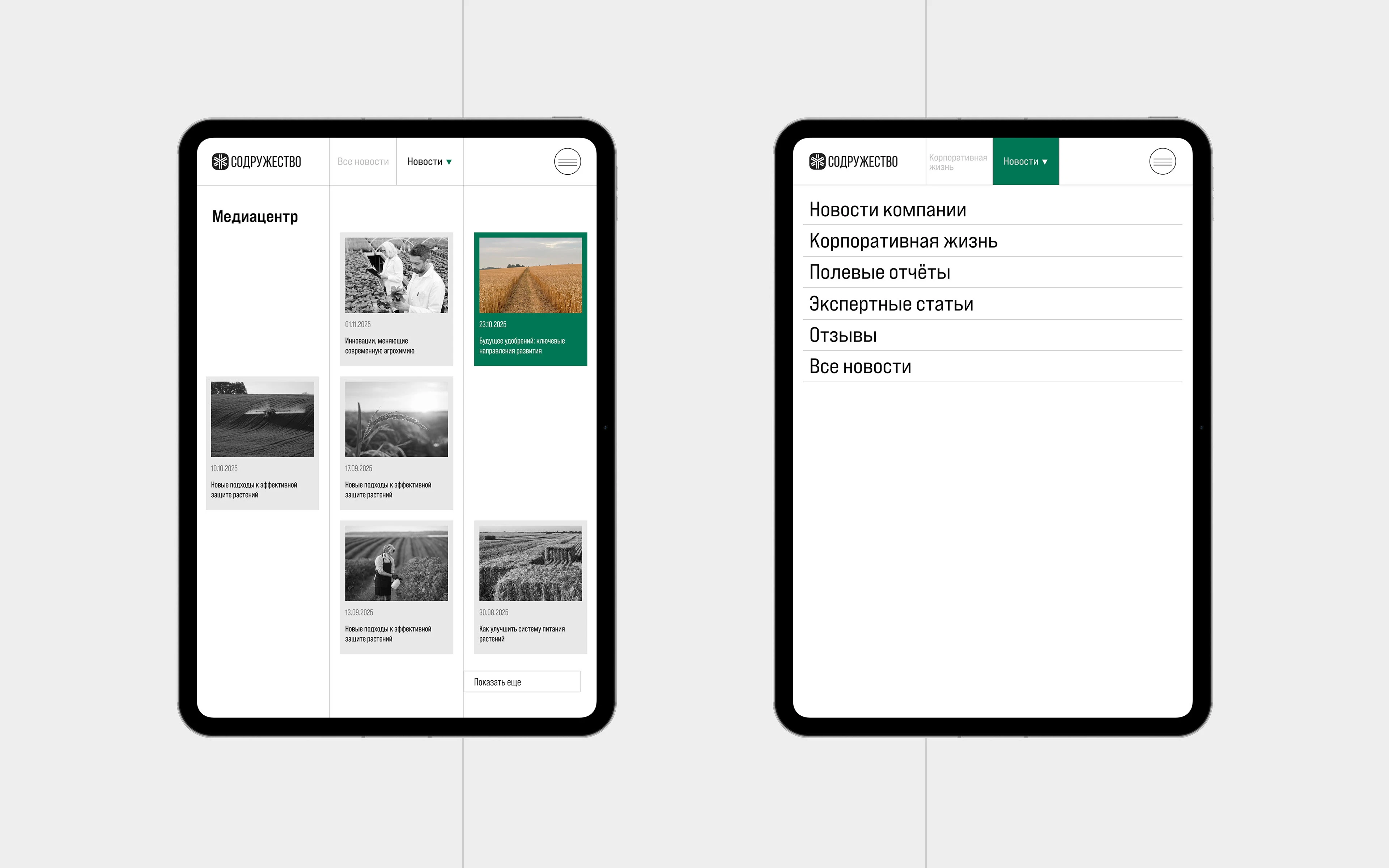 СОДРУЖЕСТВО: Сайт / Агрохимия — Изображение №20 — Интерфейсы, Брендинг на Dprofile