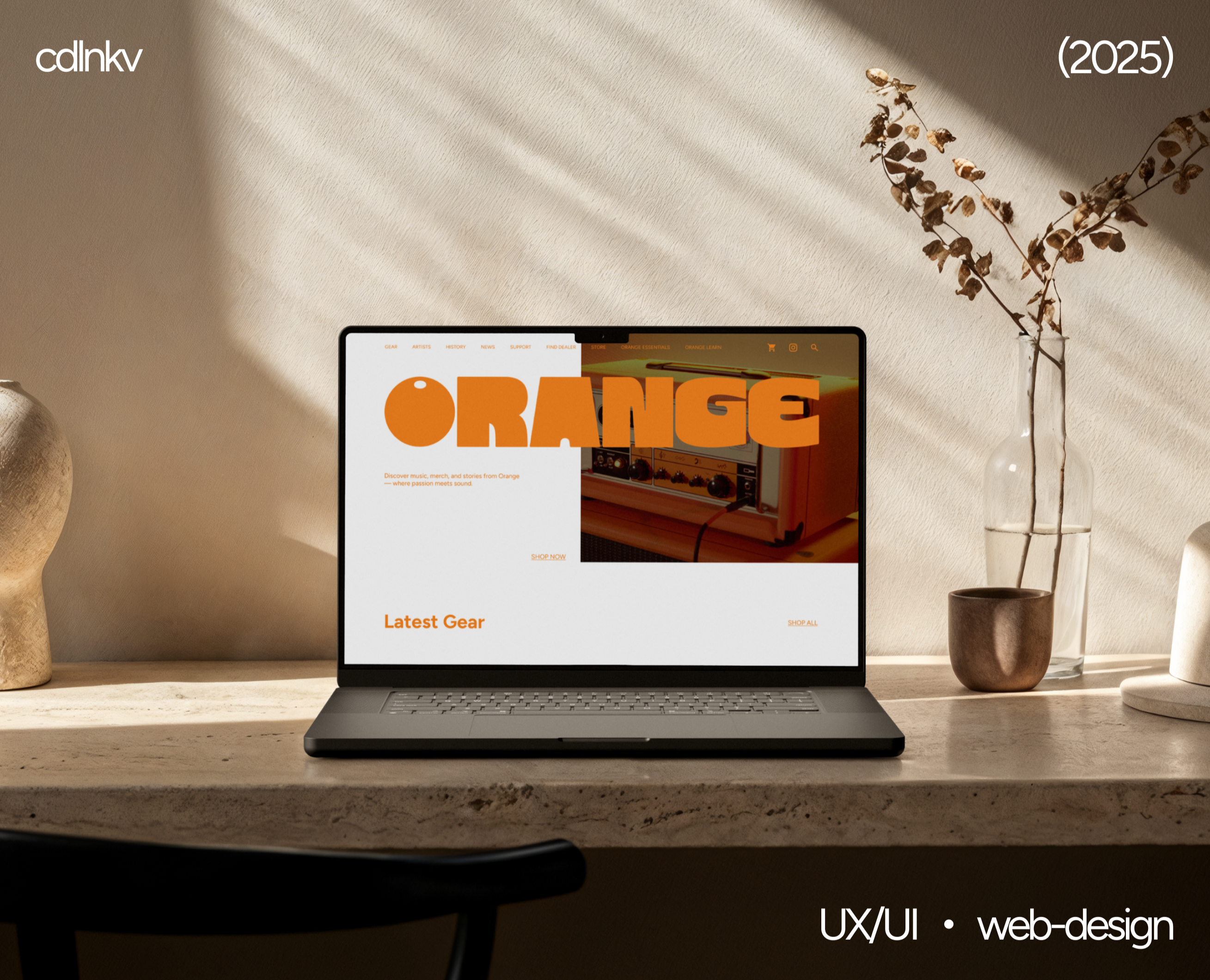 Orange Amplifiers | Website Redesign — Интерфейсы, Брендинг на Dprofile