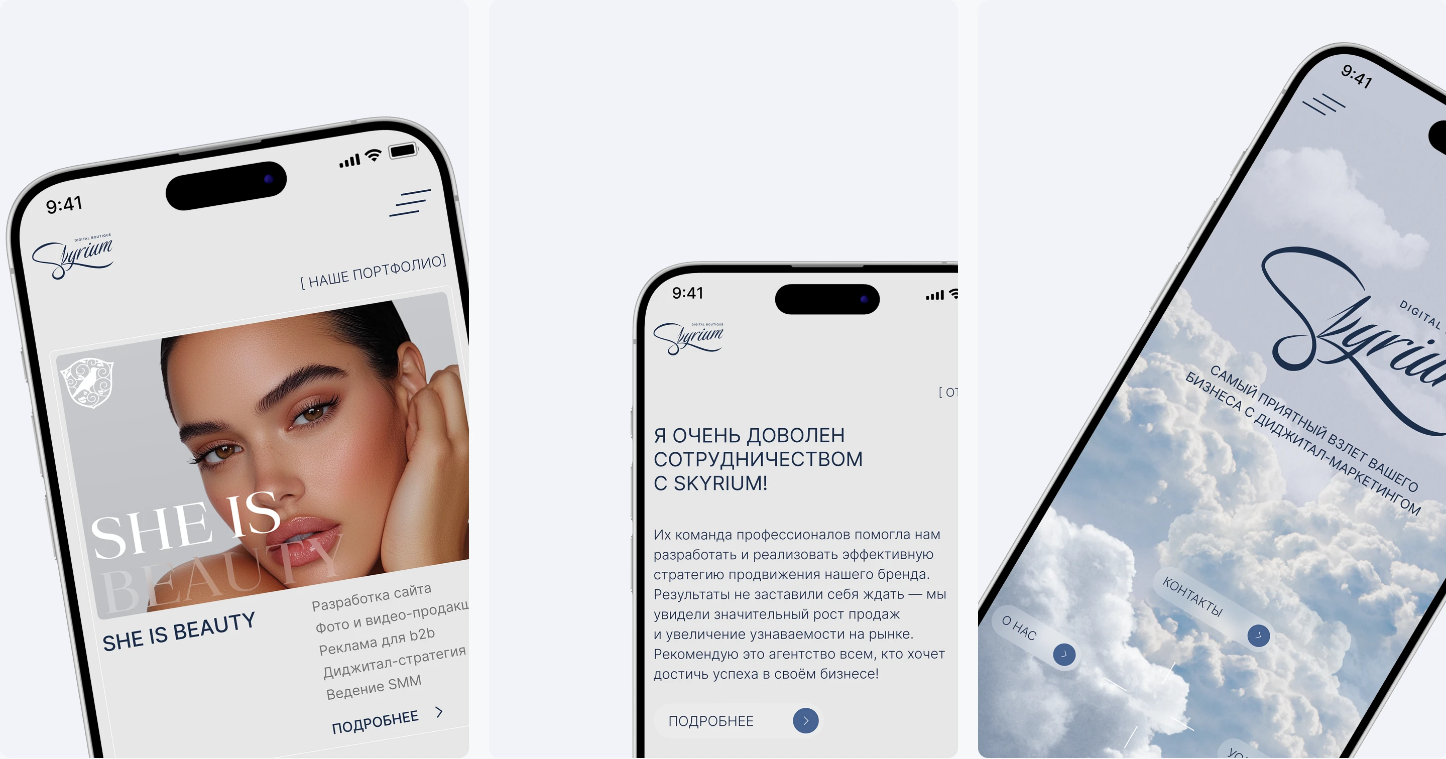 Skyrium digital boutique | диджитал-маркетинг — Изображение №7 — Интерфейсы на Dprofile