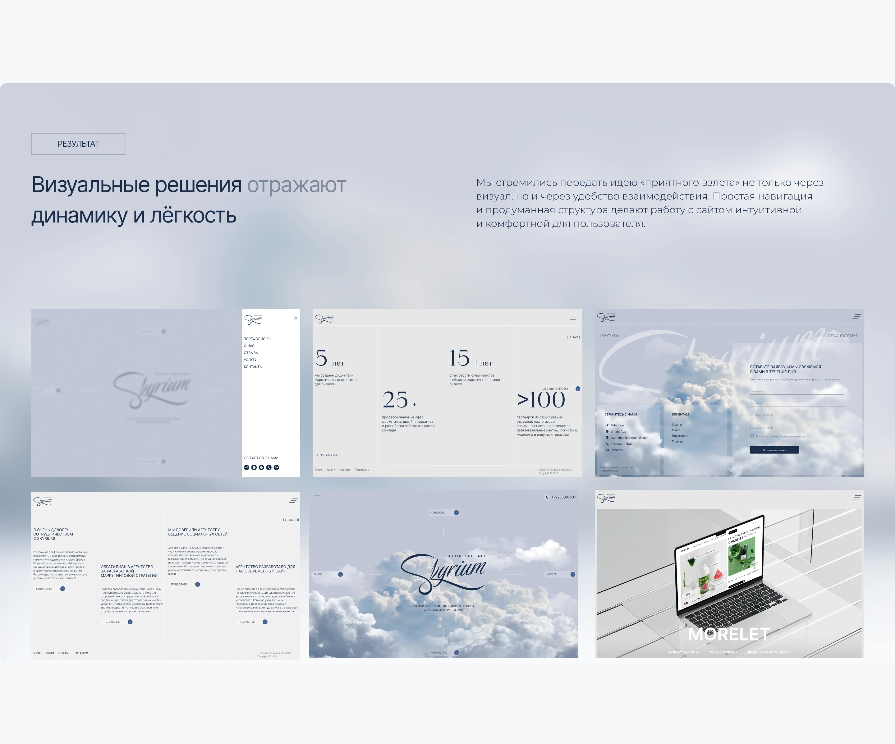 Skyrium digital boutique | диджитал-маркетинг — Изображение №18 — Интерфейсы на Dprofile