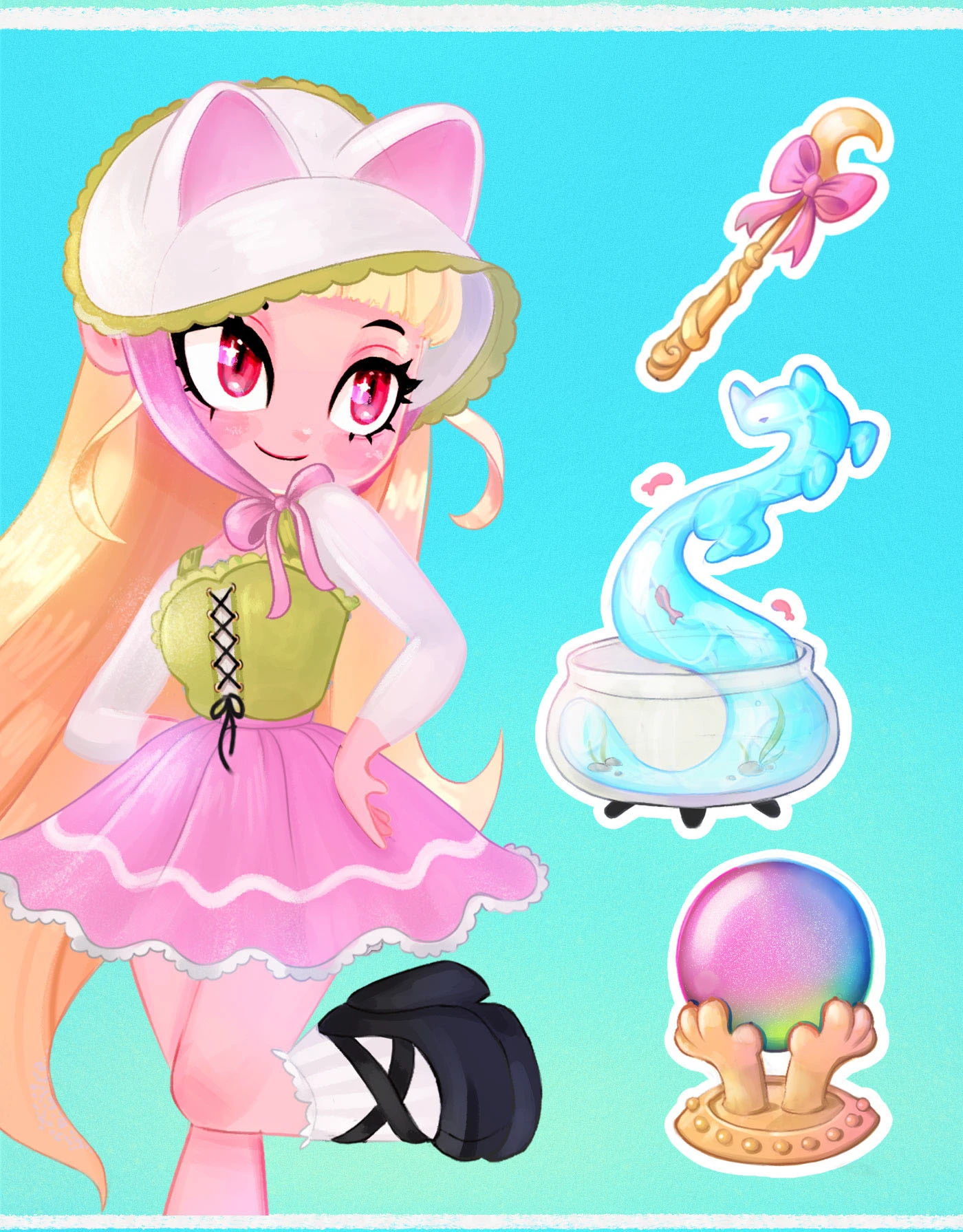 Стикерпак "Кошачья ведьма" — Изображение №4 — Брендинг, Иллюстрация на Dprofile