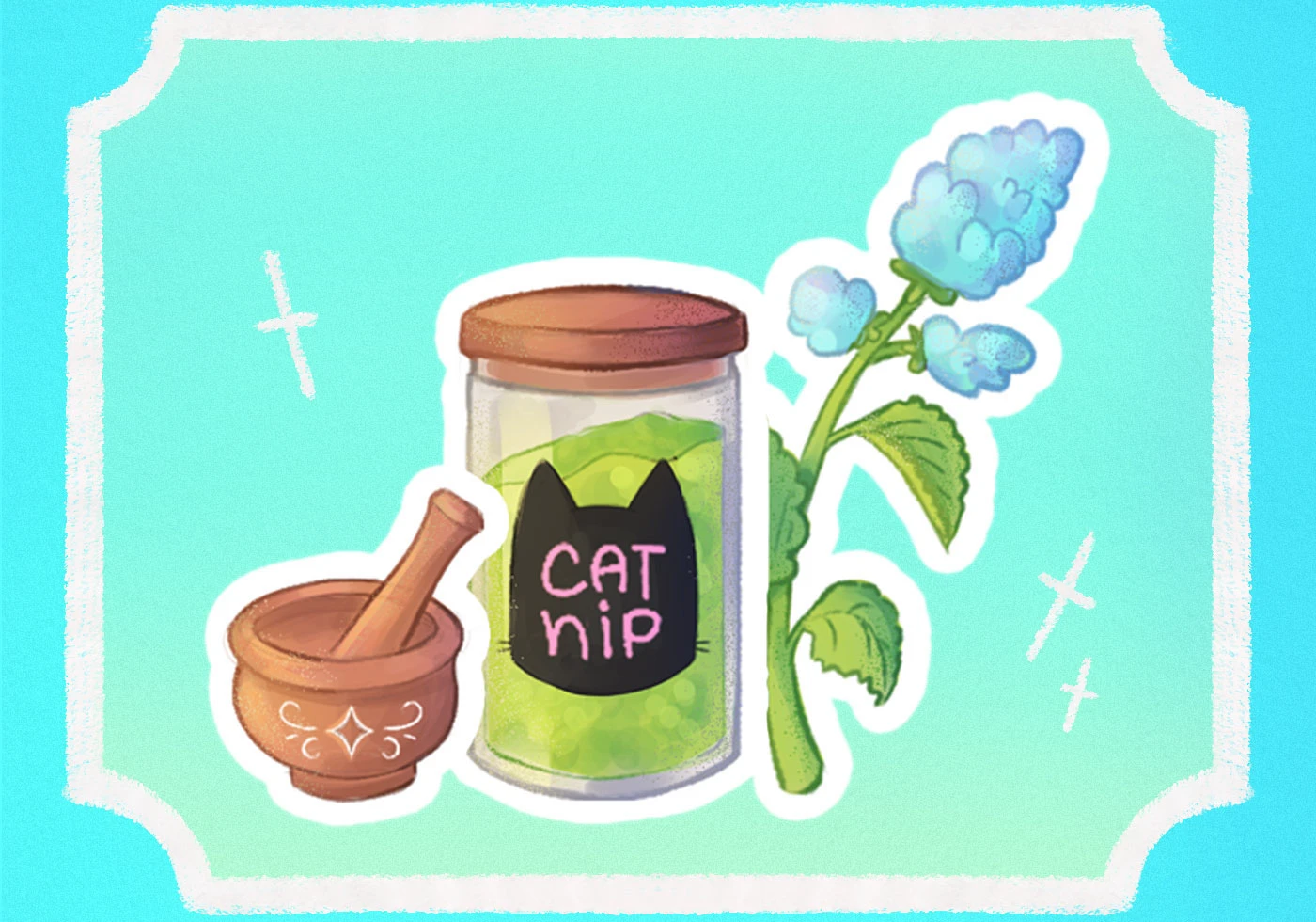 Стикерпак "Кошачья ведьма" — Изображение №2 — Брендинг, Иллюстрация на Dprofile