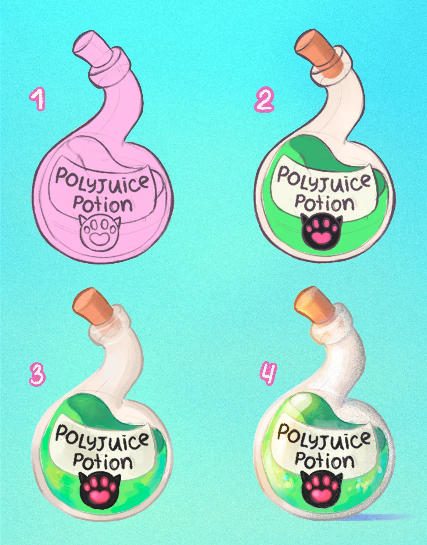 Стикерпак "Кошачья ведьма" — Изображение №3 — Брендинг, Иллюстрация на Dprofile