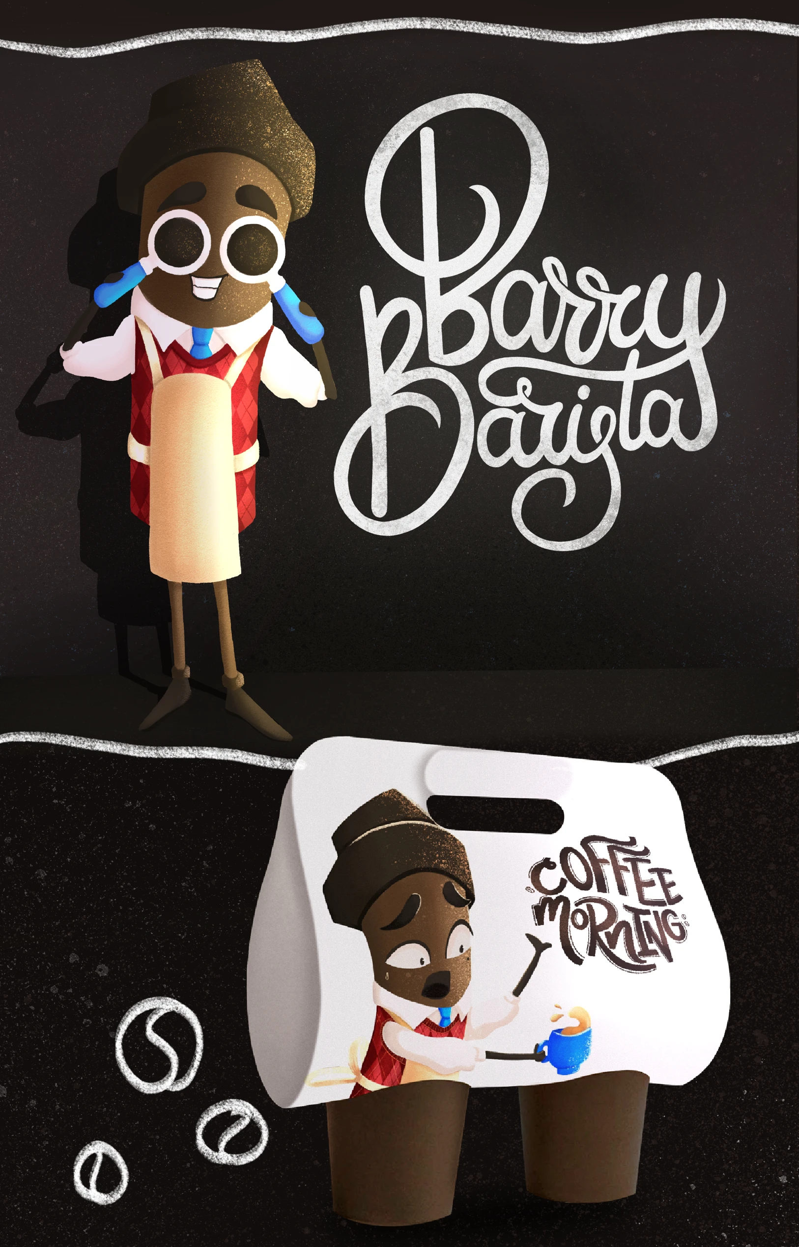 Маскот для кофейни — Изображение №12 — Брендинг, Иллюстрация на Dprofile