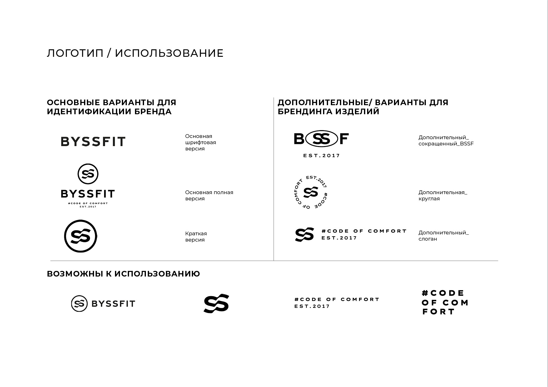 BYSSFIT Clothes Logo & Brand Identity — Изображение №11 — Брендинг на Dprofile