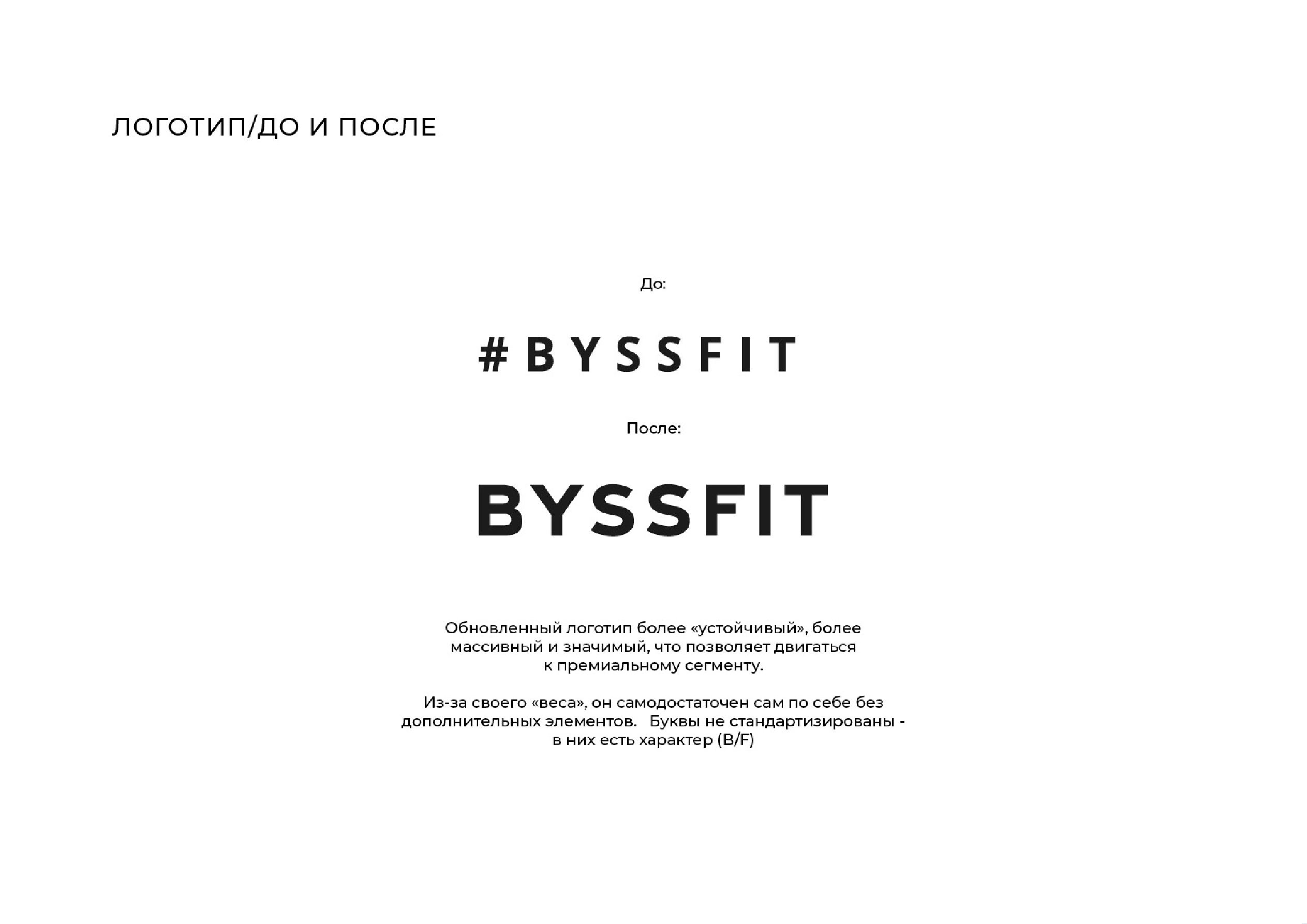BYSSFIT Clothes Logo & Brand Identity — Изображение №3 — Брендинг на Dprofile