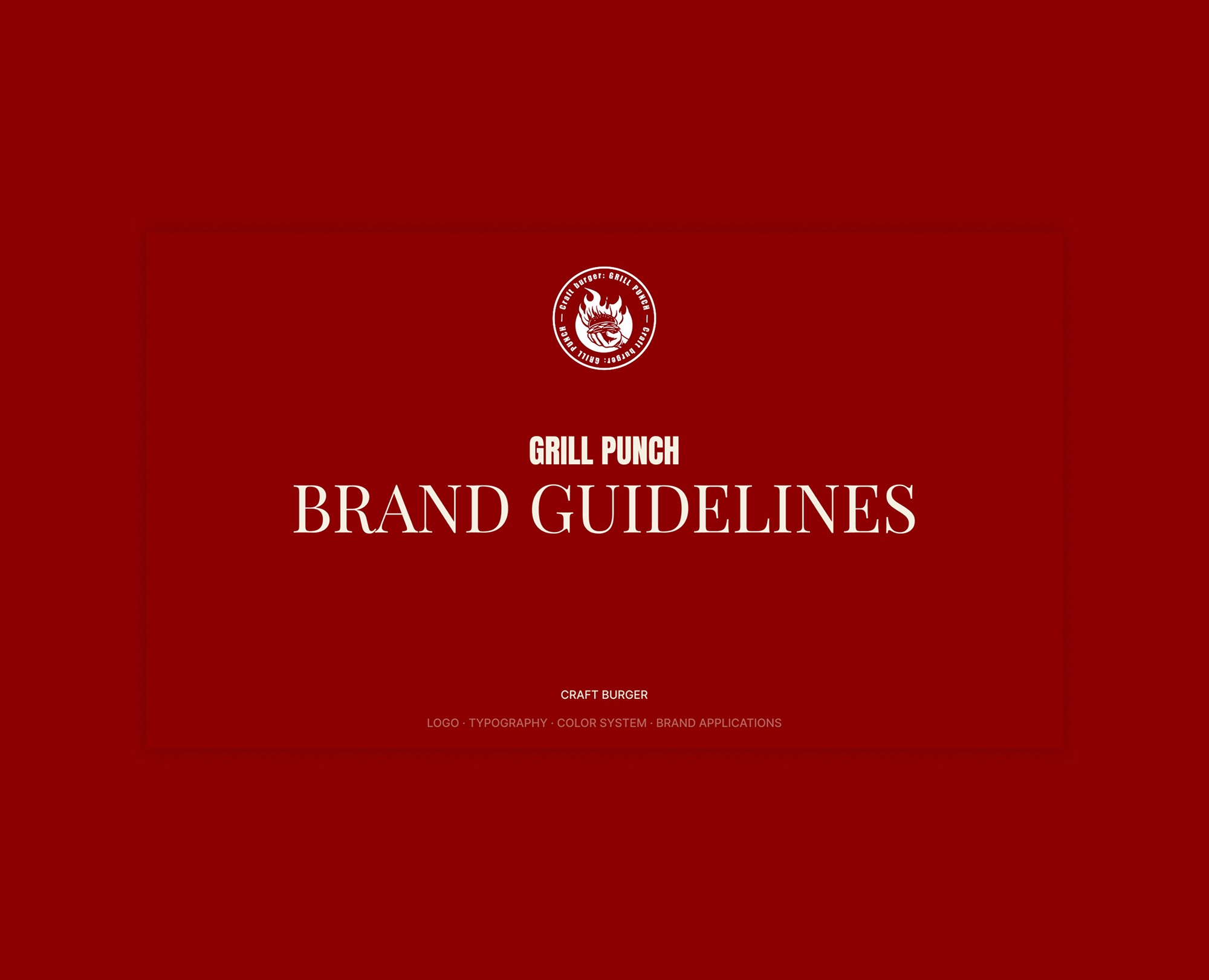 Branding of the craft burger restaurant Grill Punch на Dprofile