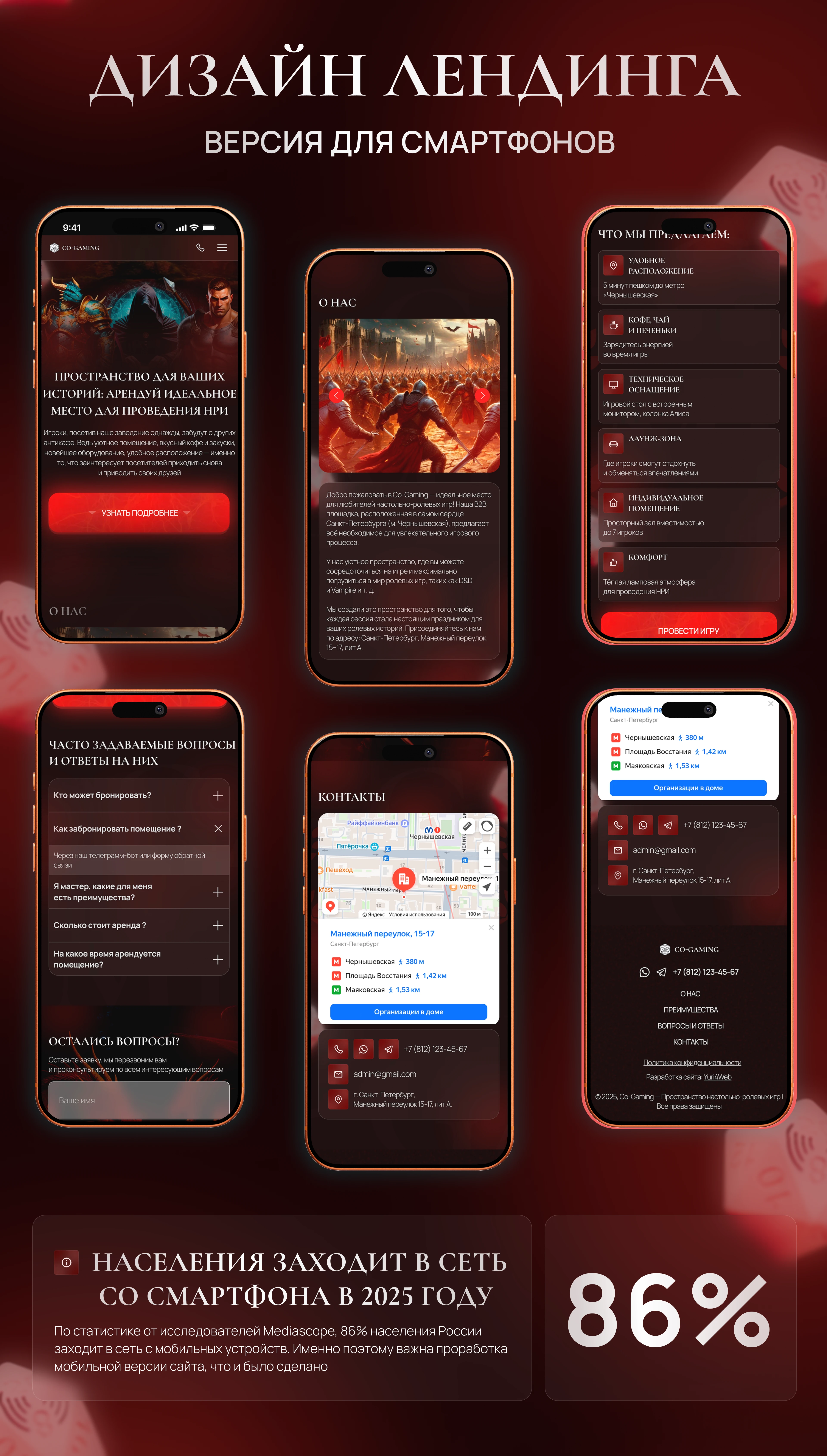 Landing page для антикафе с настольно-ролевыми играми — Изображение №5 — Интерфейсы, Маркетинг на Dprofile