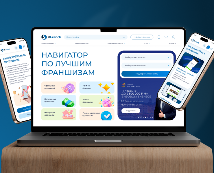 Редизайн маркетплейса франшиз. Дизайн и UX-исследование на Dprofile
