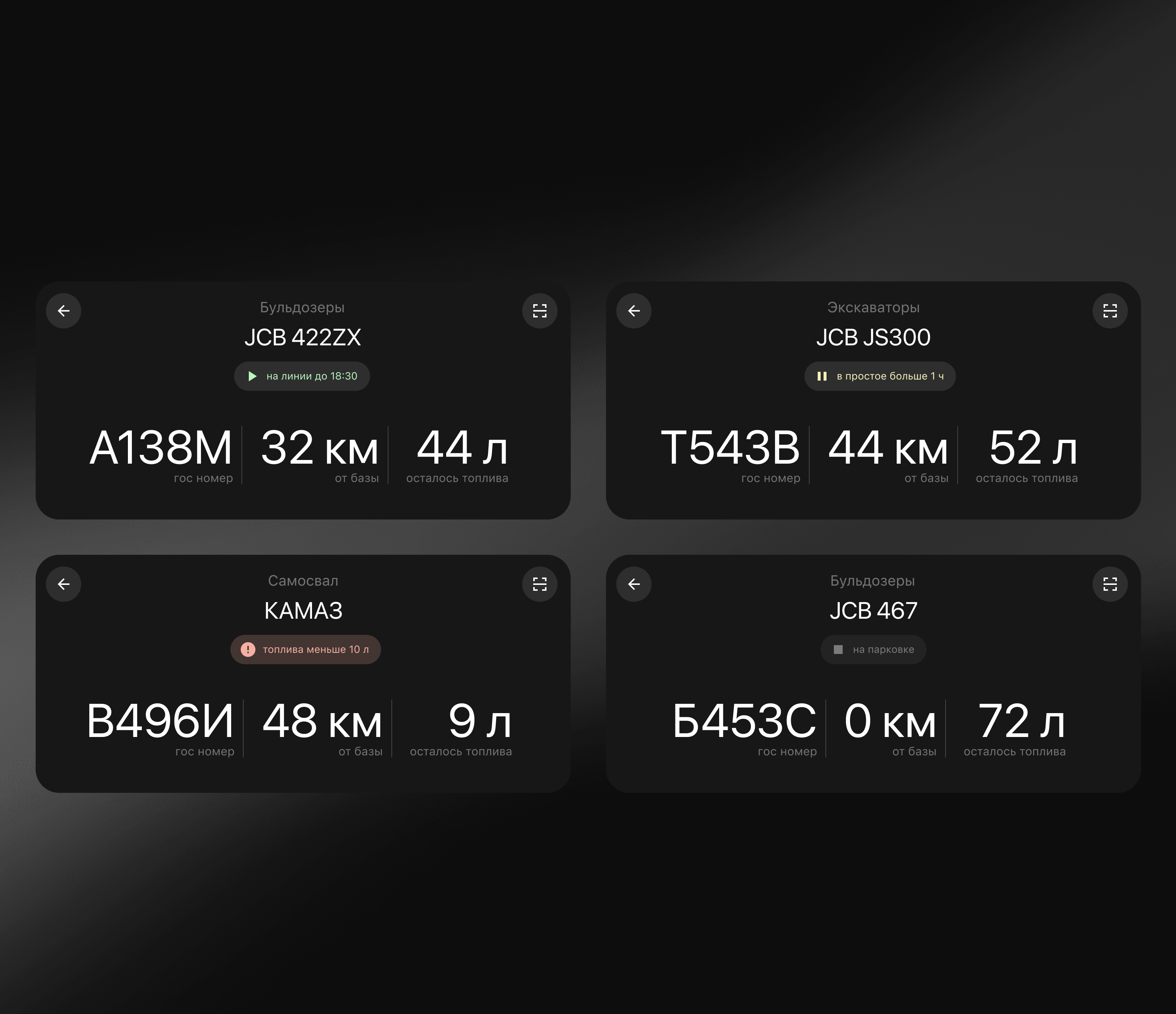 SOER | Контроль спецтехники — Изображение №4 — Интерфейсы на Dprofile