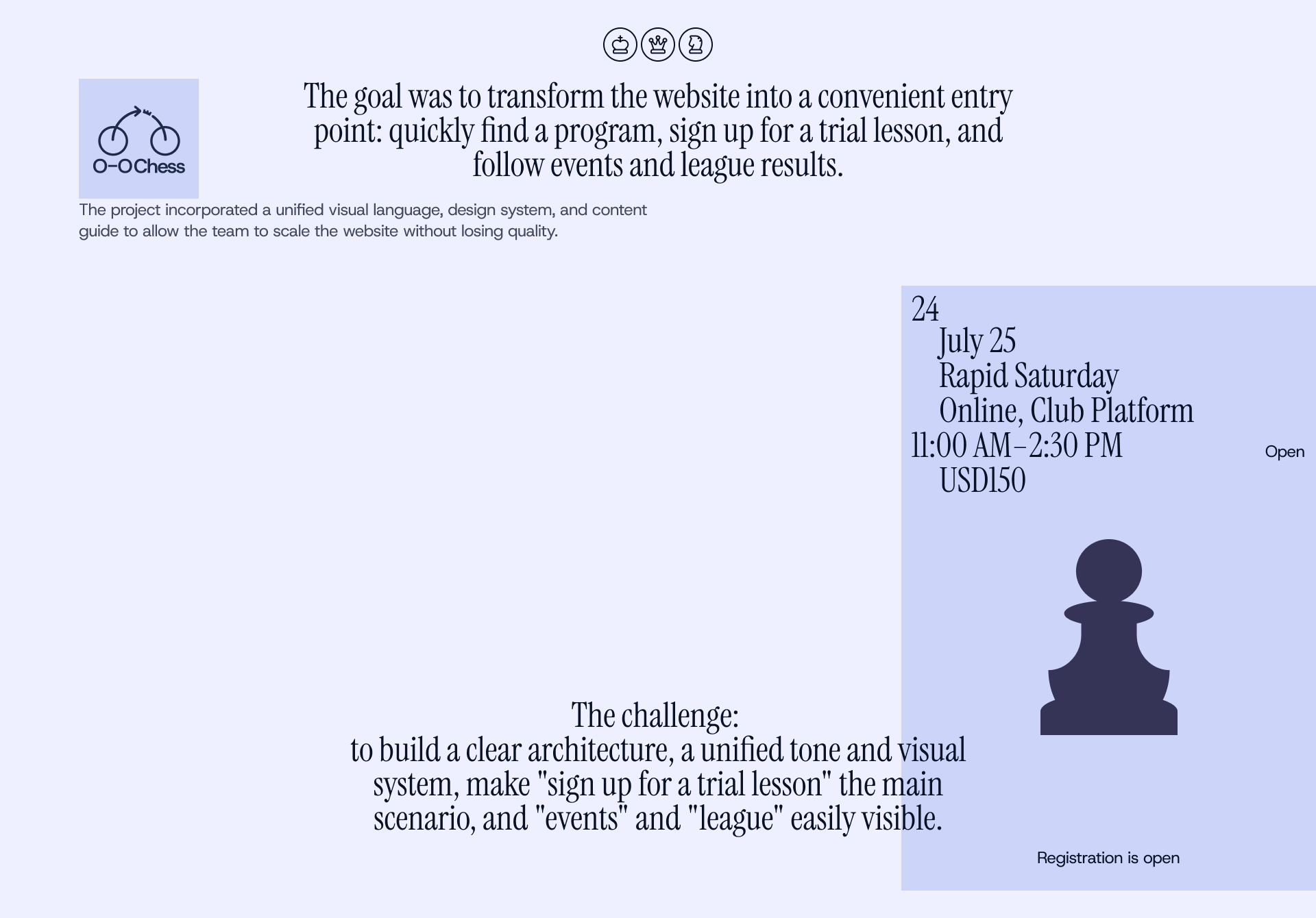 O - O Chess Club — Изображение №2 — Интерфейсы на Dprofile