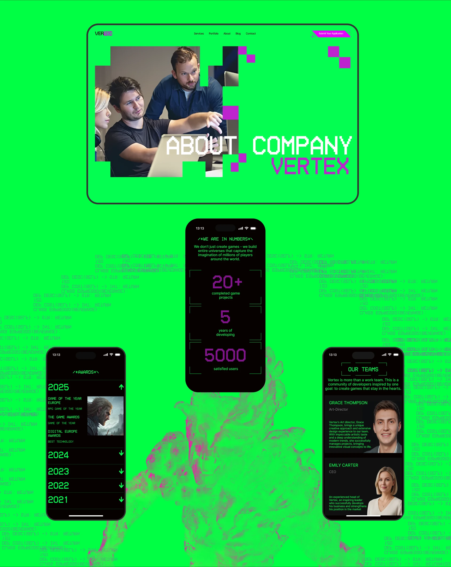 Vertex Studio | Корпоративный сайт — Изображение №12 — Интерфейсы, Брендинг на Dprofile