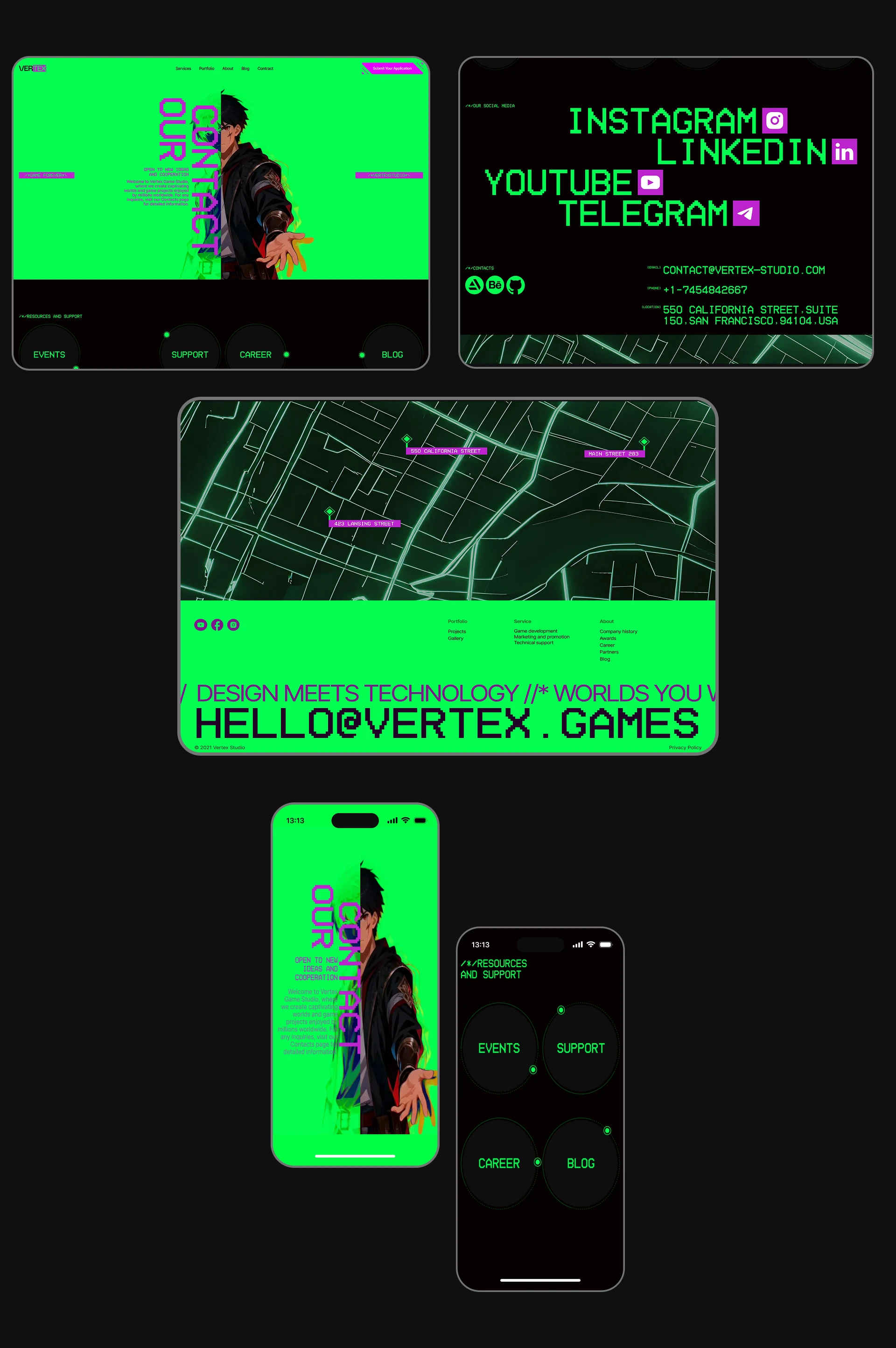 Vertex Studio | Корпоративный сайт — Изображение №14 — Интерфейсы, Брендинг на Dprofile