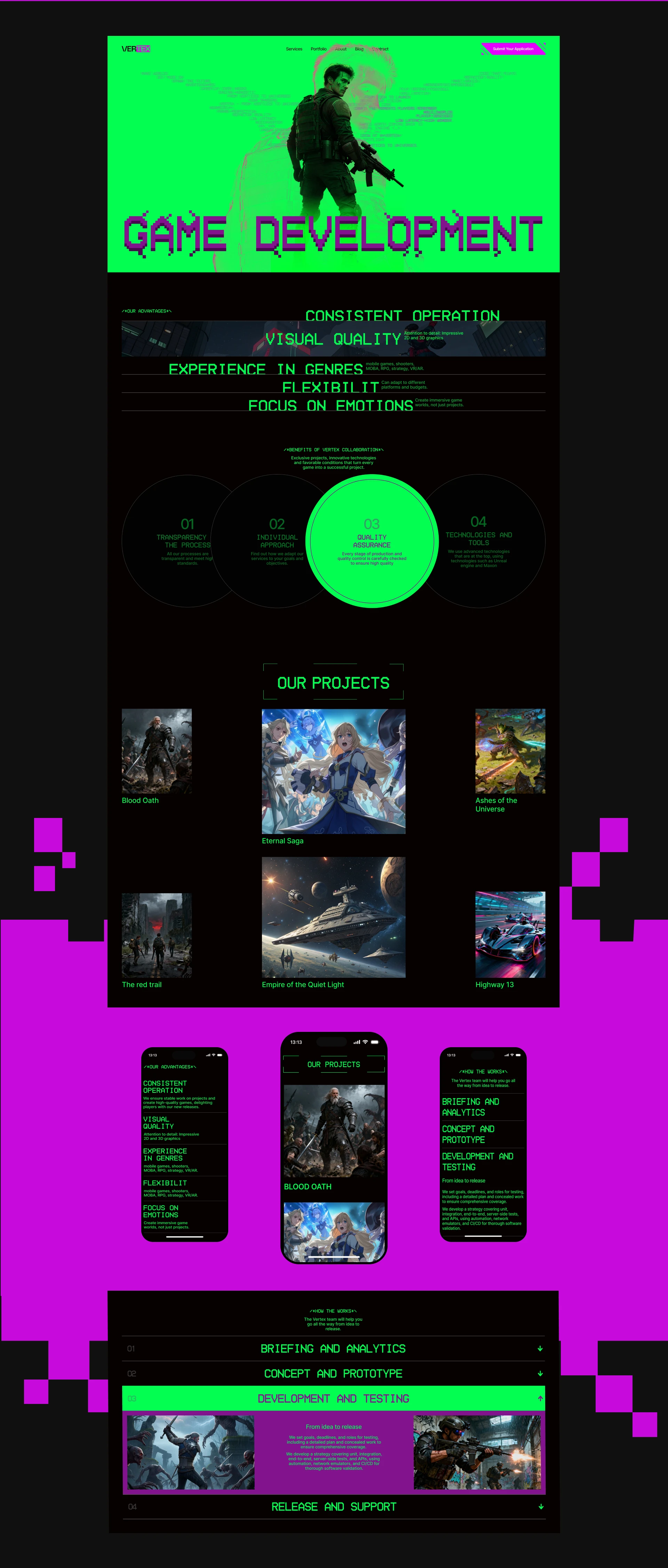 Vertex Studio | Корпоративный сайт — Изображение №10 — Интерфейсы, Брендинг на Dprofile