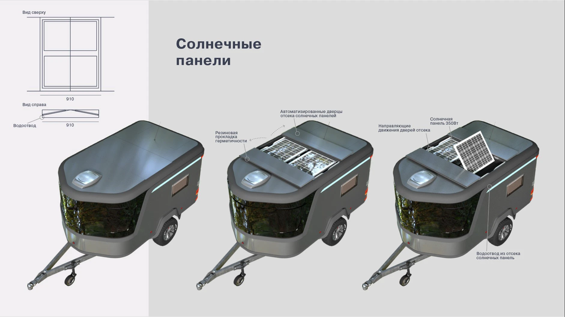 Туристический прицеп-кемпер — Изображение №33 — 3D, Промдизайн на Dprofile