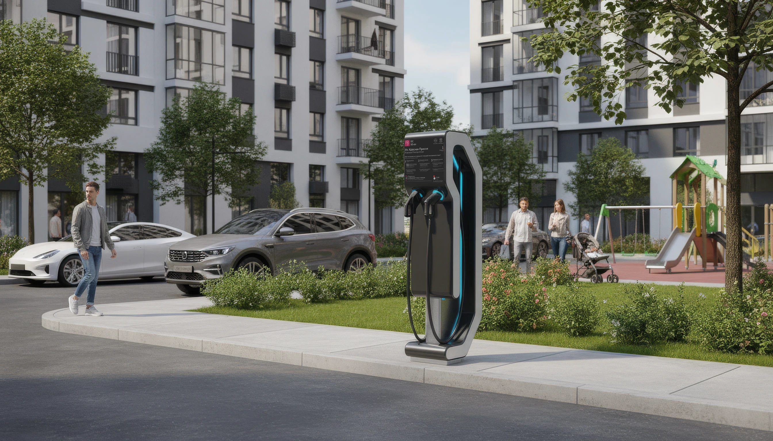 ЭЗС — электрическая зарядная станция — Изображение №3 — 3D, Промдизайн на Dprofile