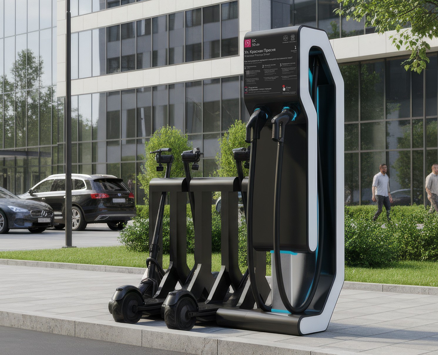 ЭЗС — электрическая зарядная станция — 3D, Промдизайн на Dprofile