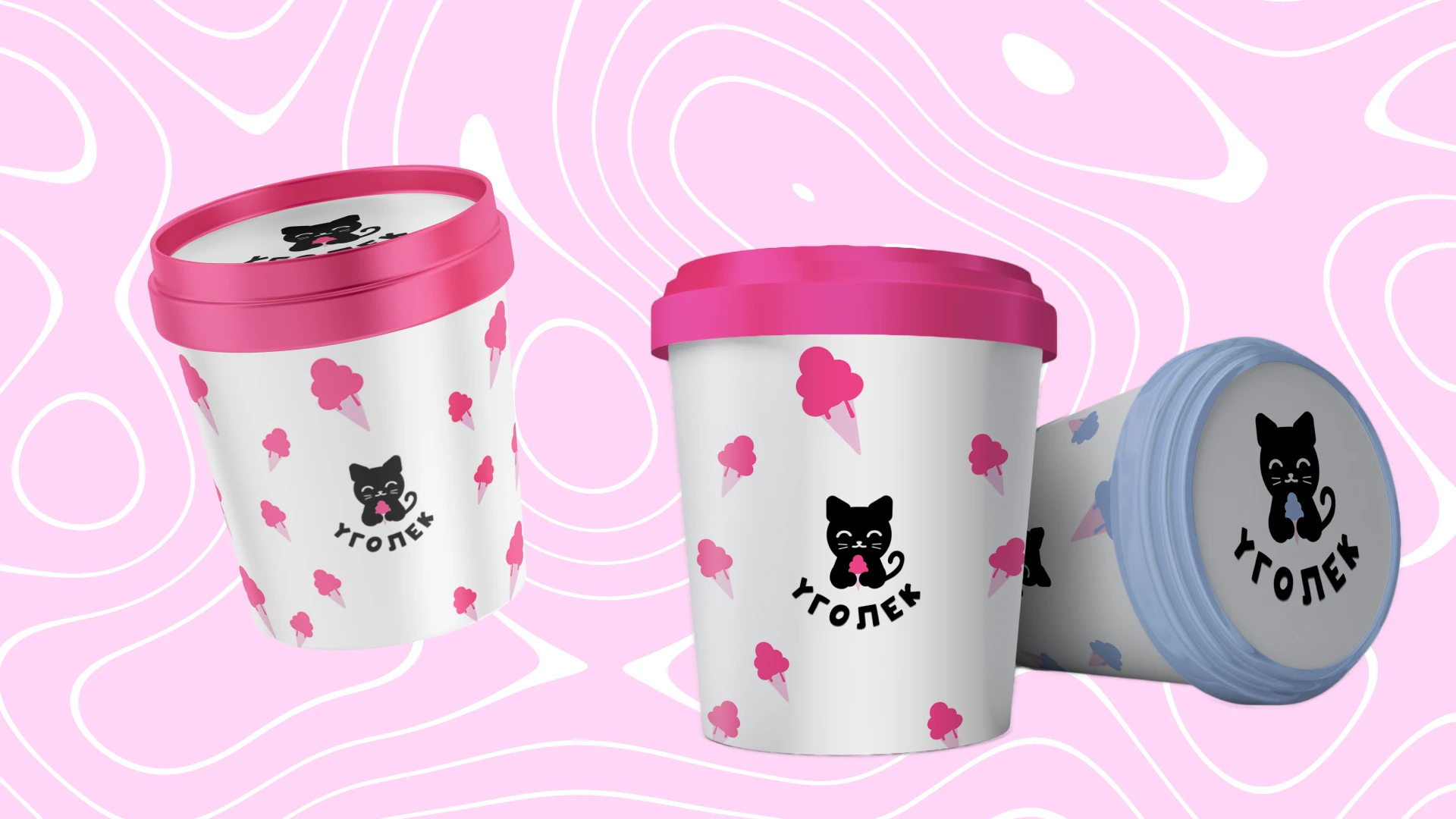 Кафе мороженое "Уголек" |Иллюстрированный логотип — Изображение №9 — Брендинг, Промдизайн на Dprofile