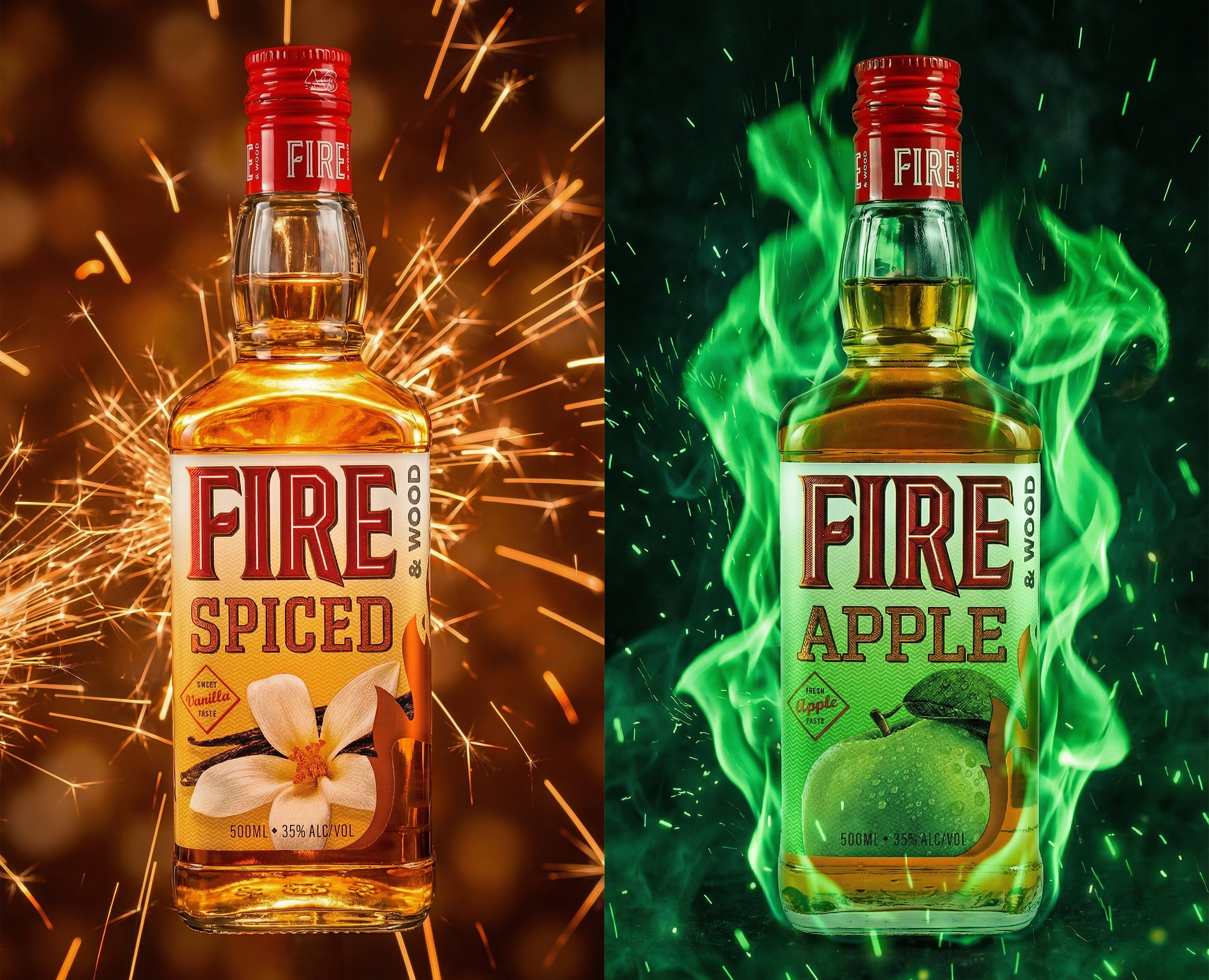 Коктейли Fire & Wood — Брендинг, Графика на Dprofile