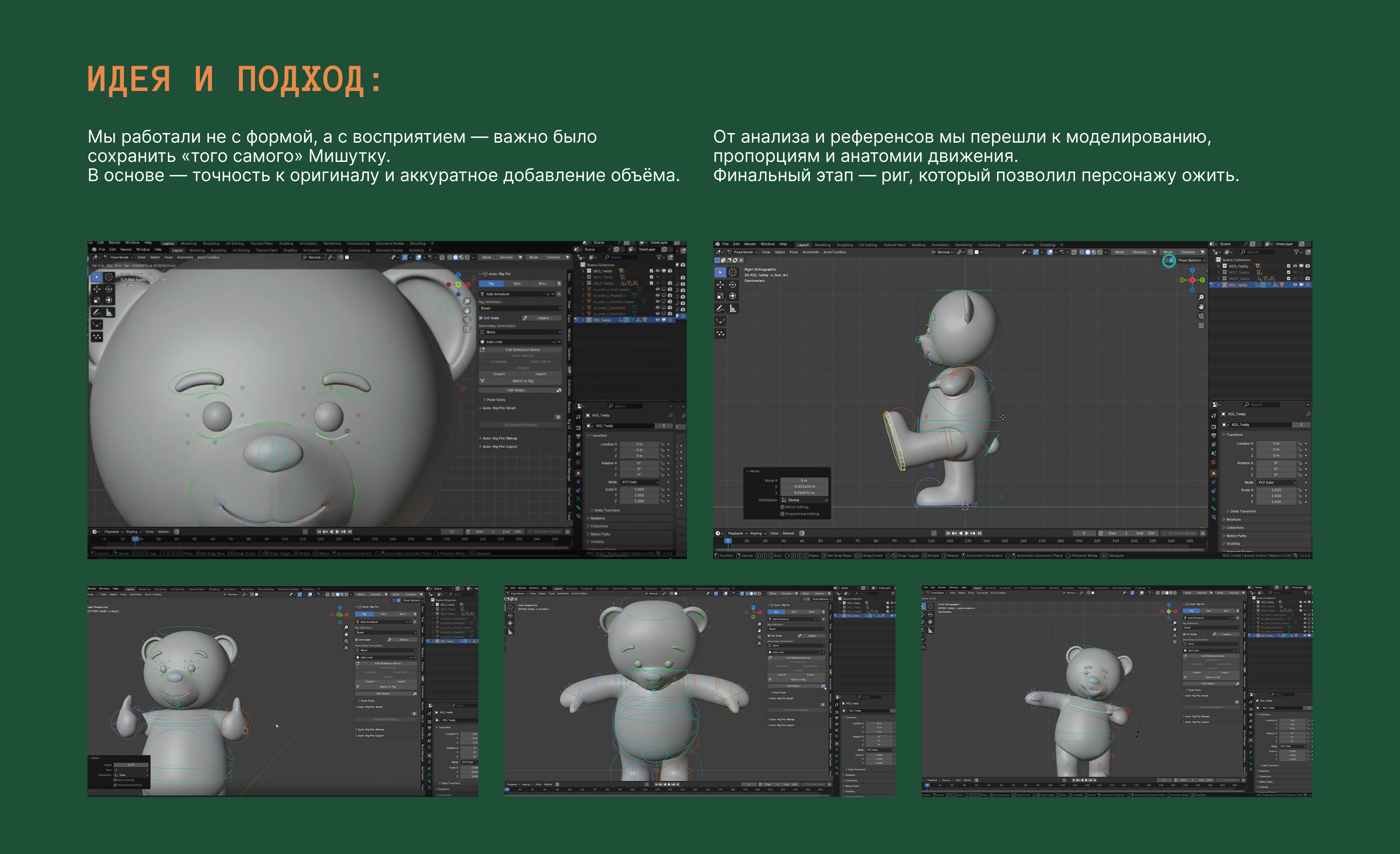 Разработка 3D-персонажа для бренда «Мишутка» — Изображение №3 — Иллюстрация, 3D на Dprofile