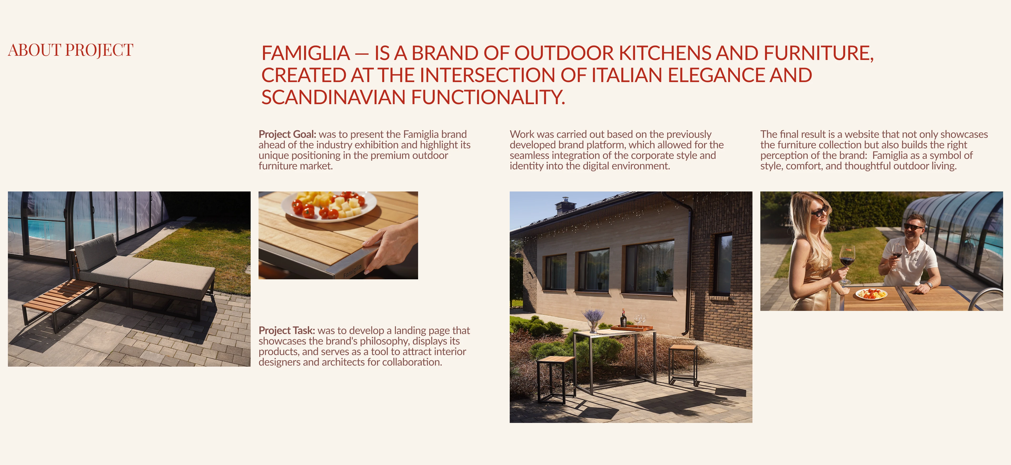 Famiglia | Landing page — Изображение №2 — Интерфейсы, Брендинг на Dprofile