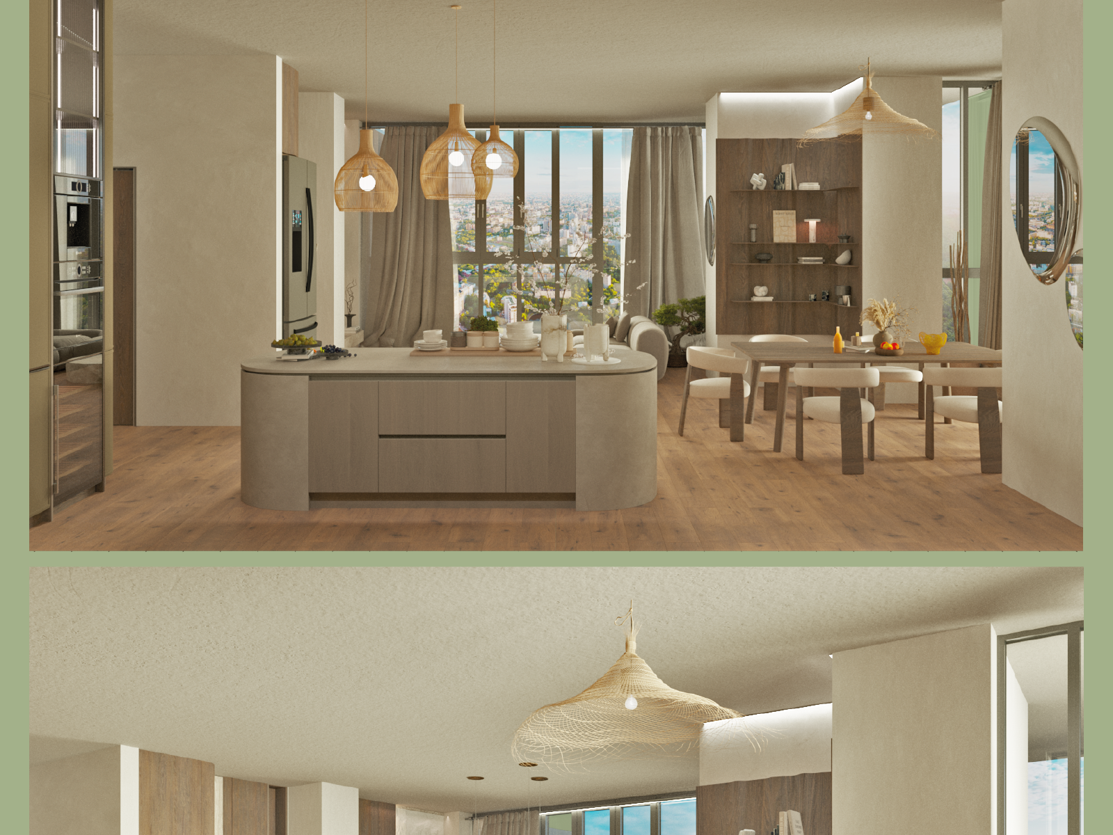 Дизайн интерьеров квартиры в стиле ваби-саби — Изображение №5 — 3D, Архитектура на Dprofile