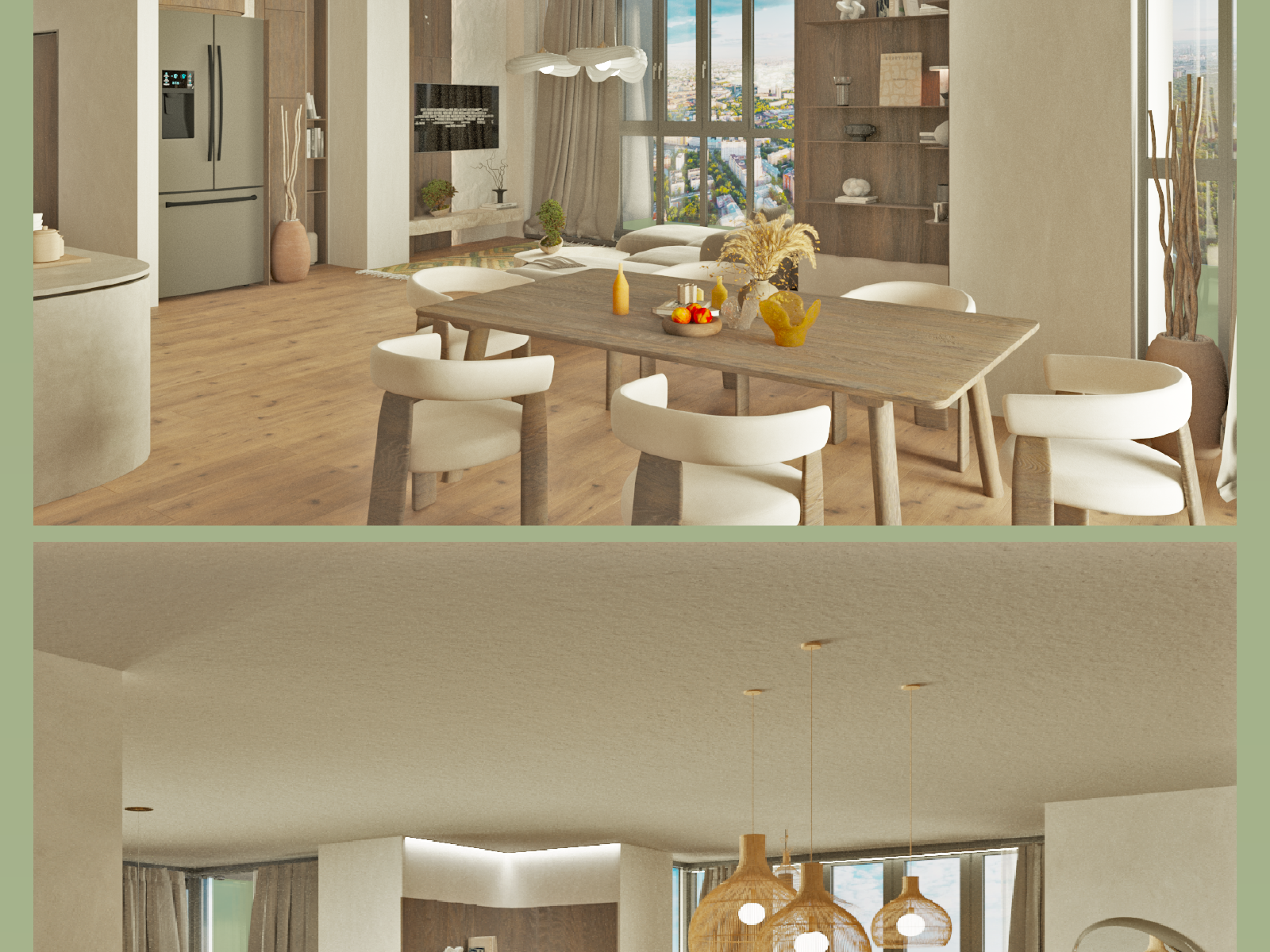 Дизайн интерьеров квартиры в стиле ваби-саби — Изображение №6 — 3D, Архитектура на Dprofile