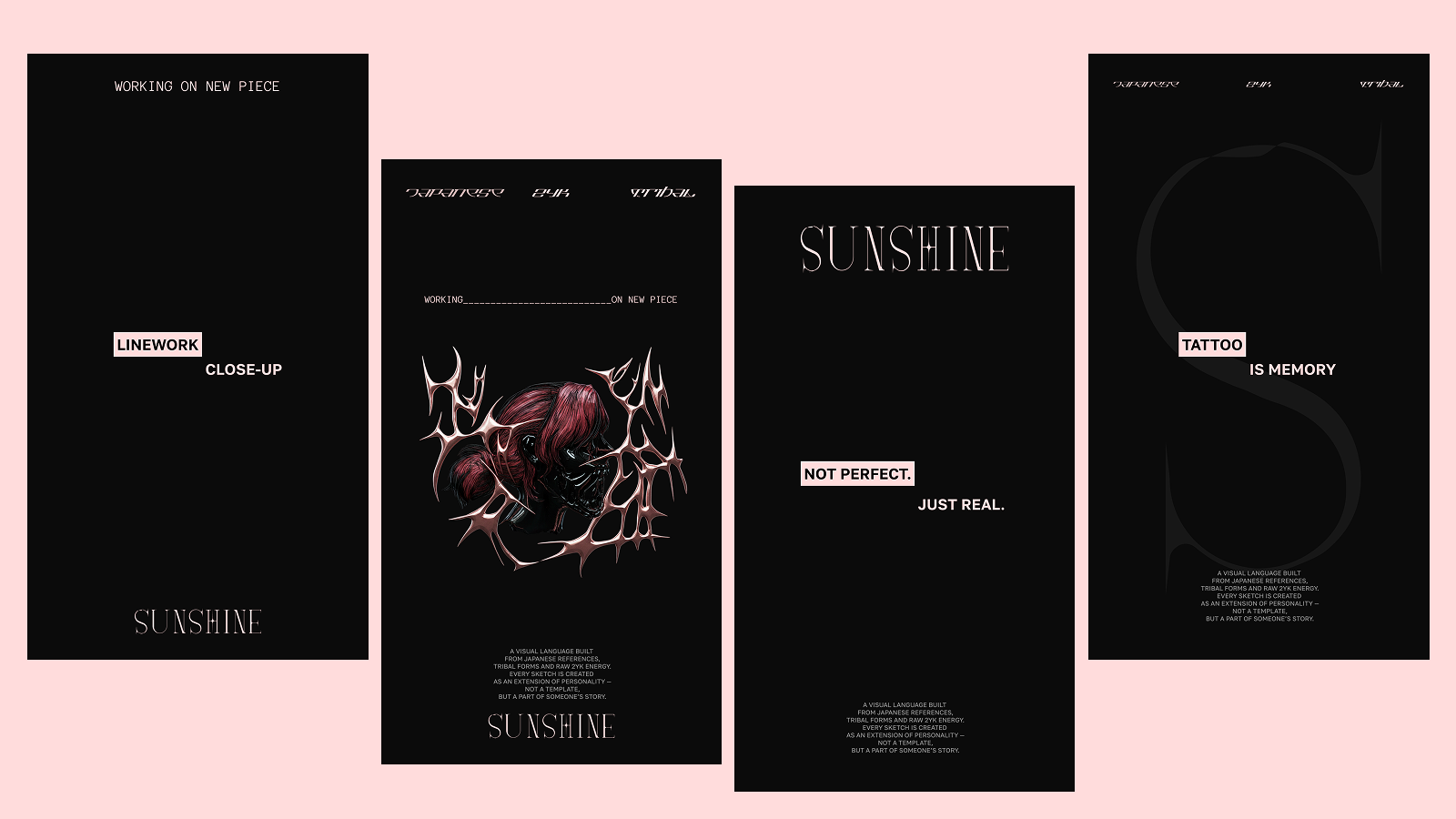 SUNSHINE  Визуальная айдентика для тату-мастера — Изображение №18 — Брендинг, Графика на Dprofile