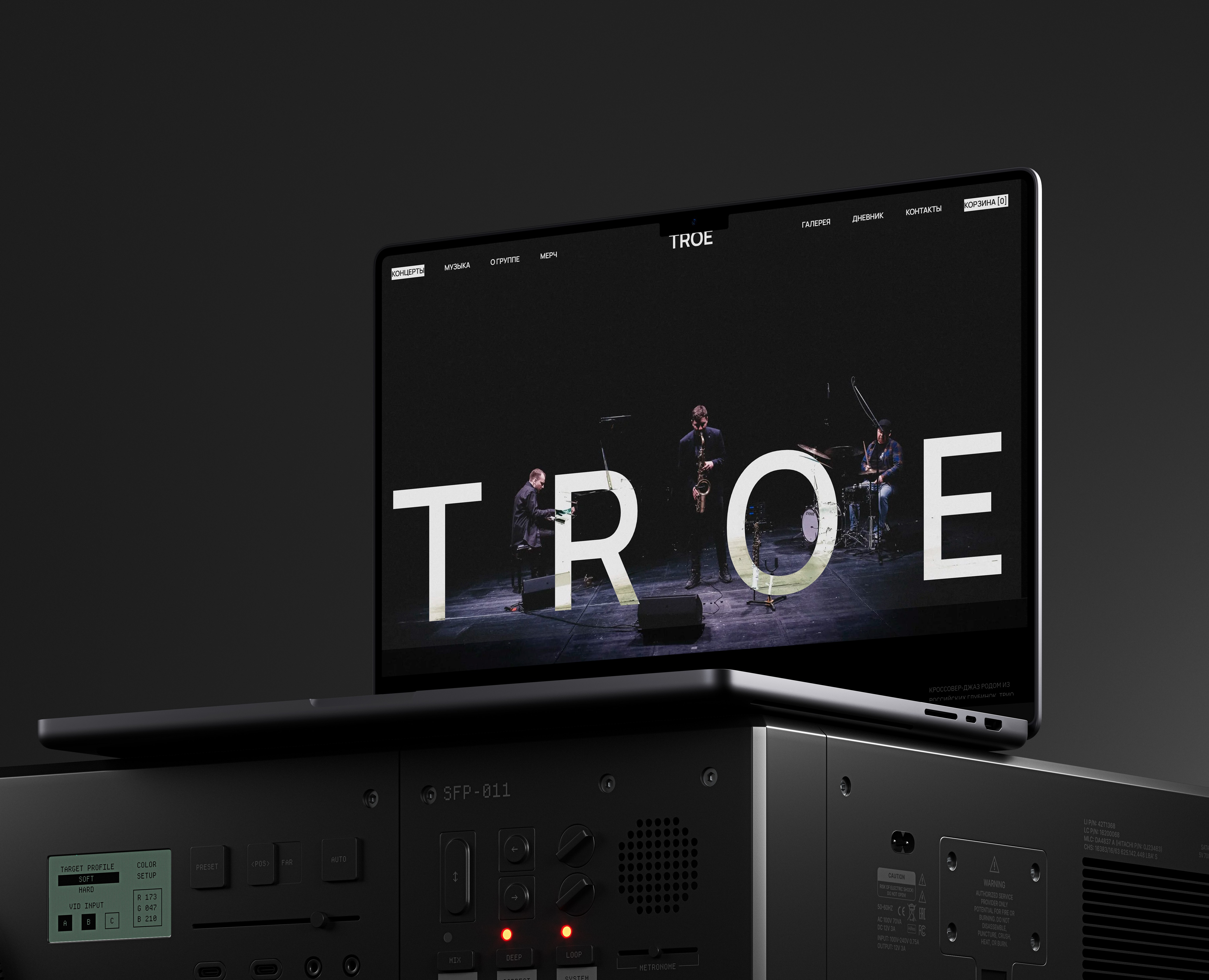 TROE — имиджевый сайт для музыкальной группы на Dprofile