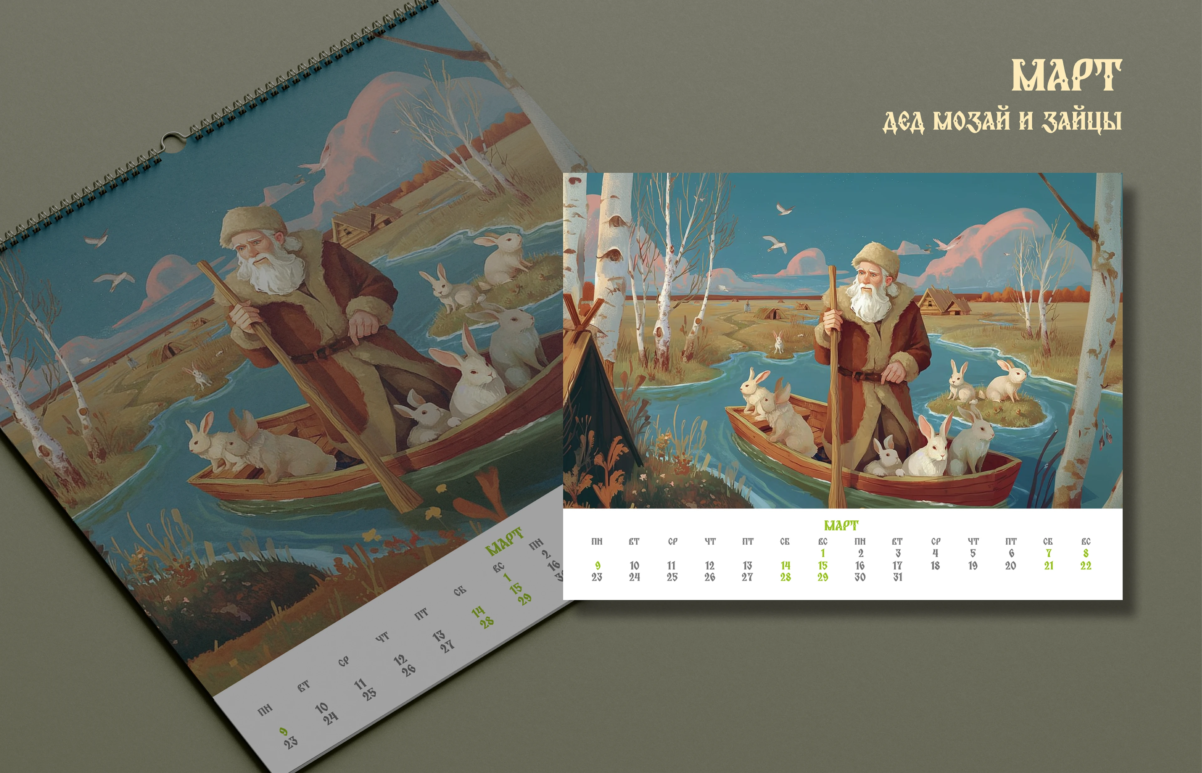 календарь/calendar 2026 Русские сказки ИИ — Изображение №6 — Иллюстрация, Графика на Dprofile