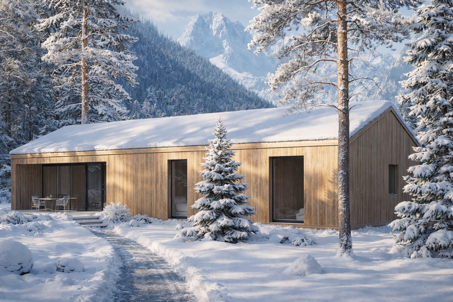 Современный дом на Алтае — Изображение №12 — Иллюстрация, 3D на Dprofile