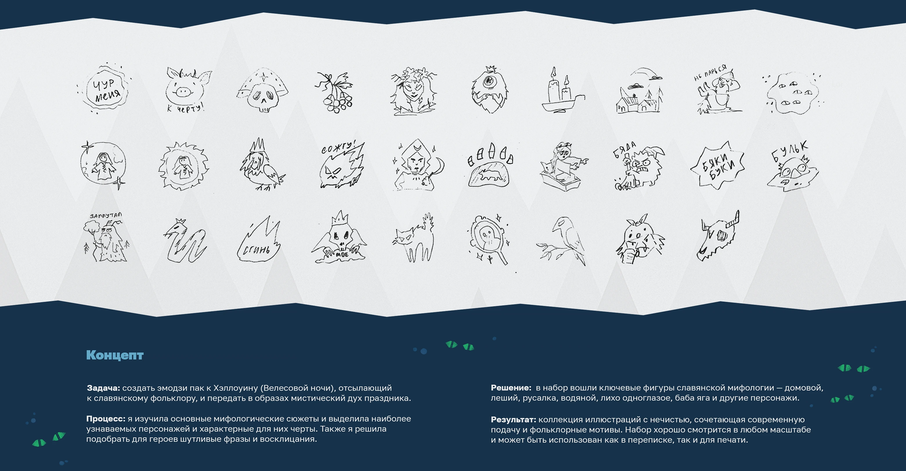 Эмодзи-пак для Telegram со славянской нечистью — Изображение №3 — Иллюстрация, Маркетинг на Dprofile