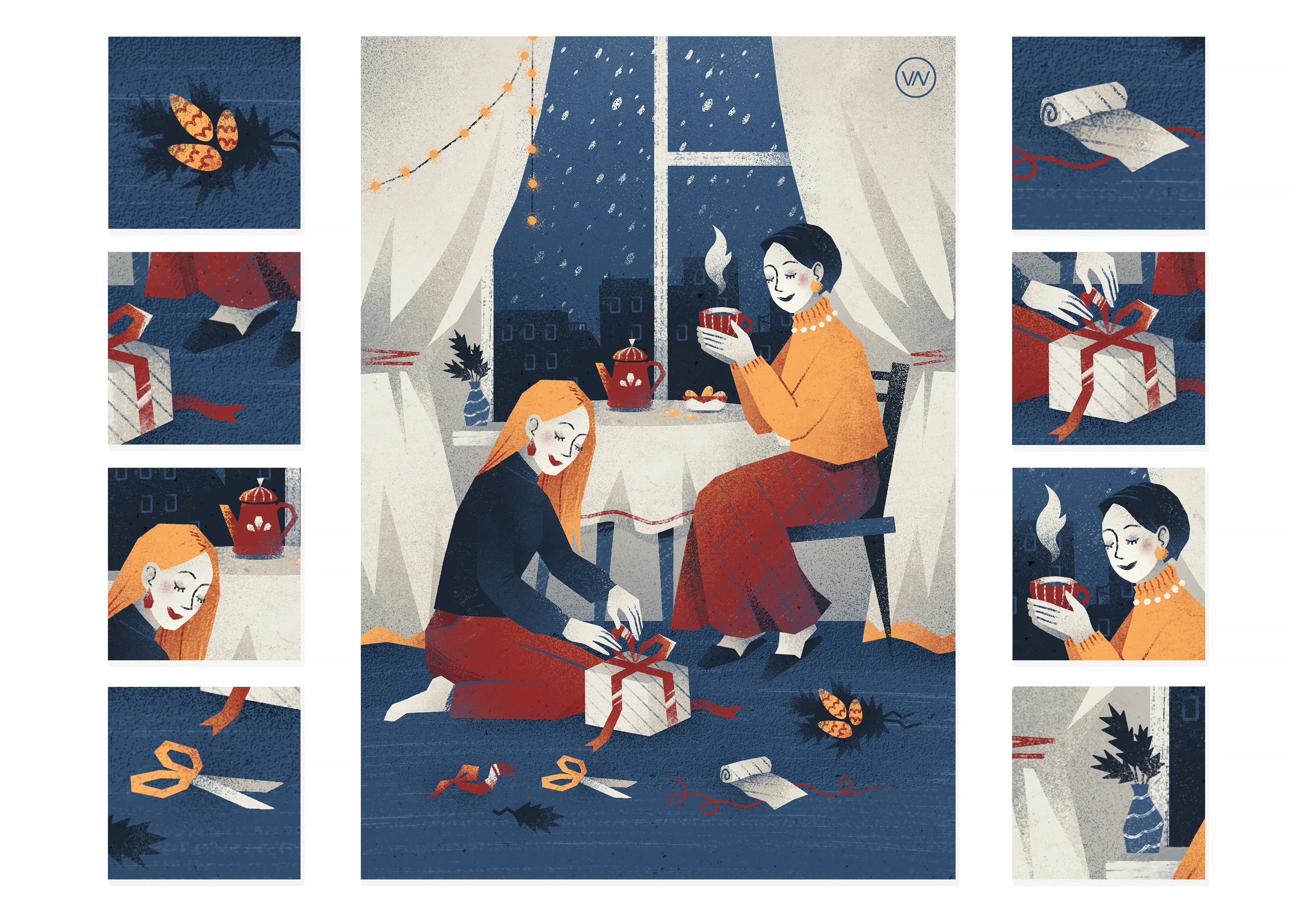 Зимняя иллюстрация для бренда одежды VERY NEAT — Изображение №8 — Брендинг, Иллюстрация на Dprofile