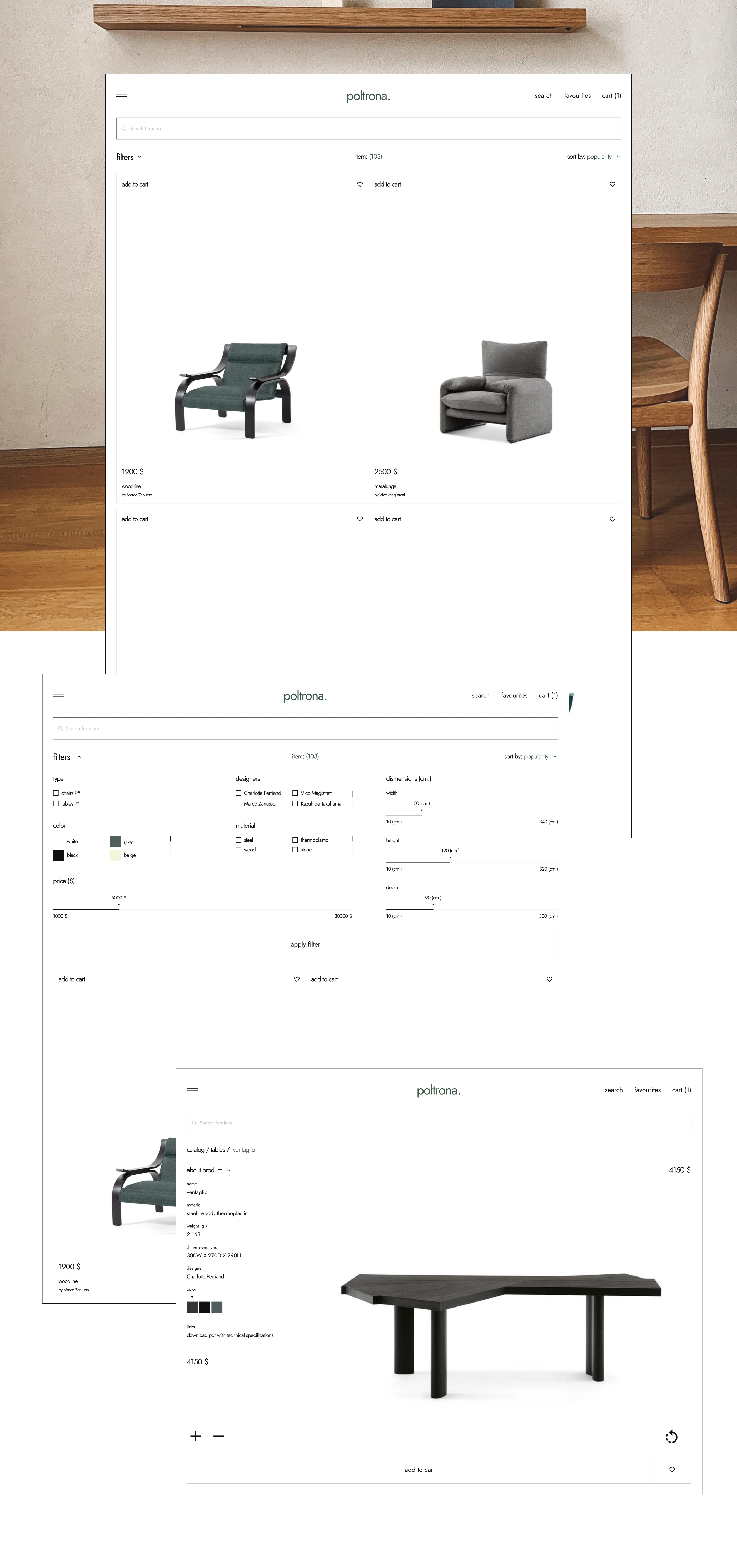 Магазин мебели | Сайт — Изображение №9 — Интерфейсы на Dprofile
