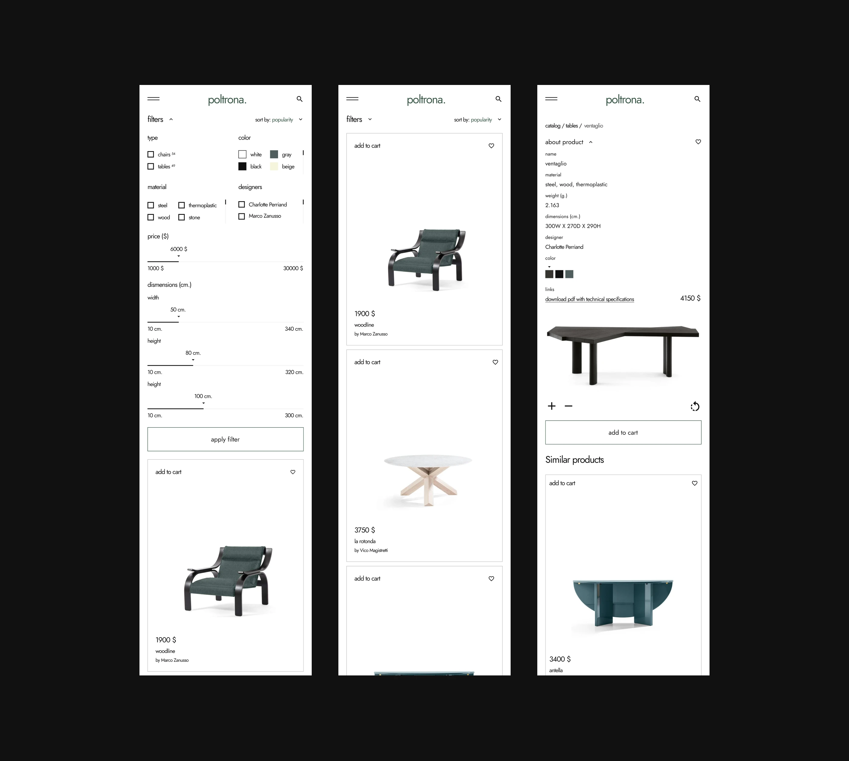 Магазин мебели | Сайт — Изображение №8 — Интерфейсы на Dprofile