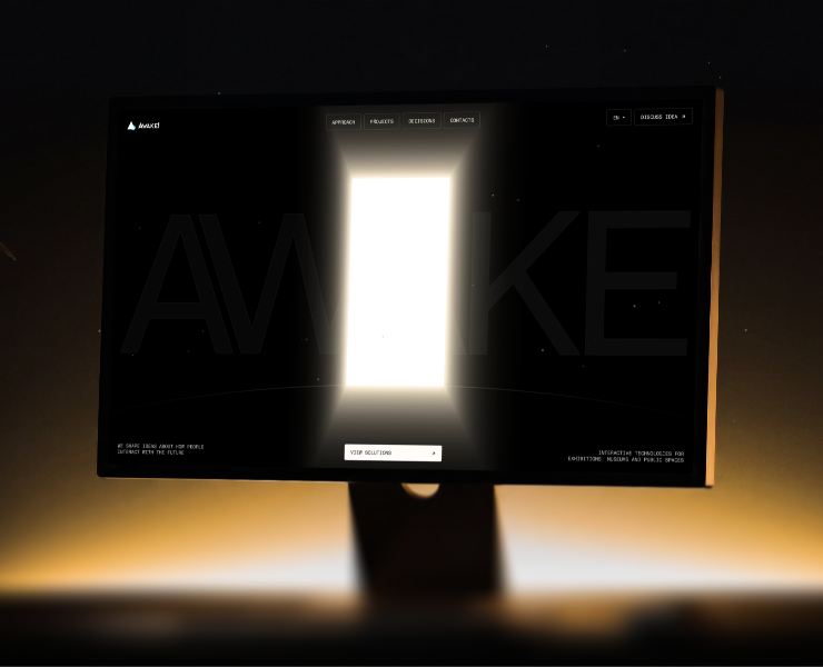 AWAKE — сайт для технологической компании — Интерфейсы, Анимация на Dprofile