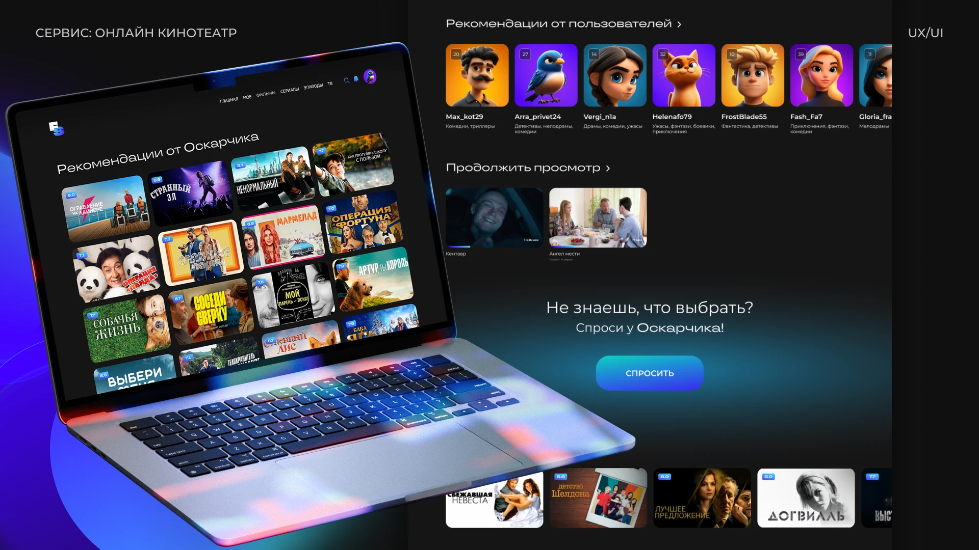Online cinema service FOCUS UX/UI — Изображение №1 — Интерфейсы на Dprofile