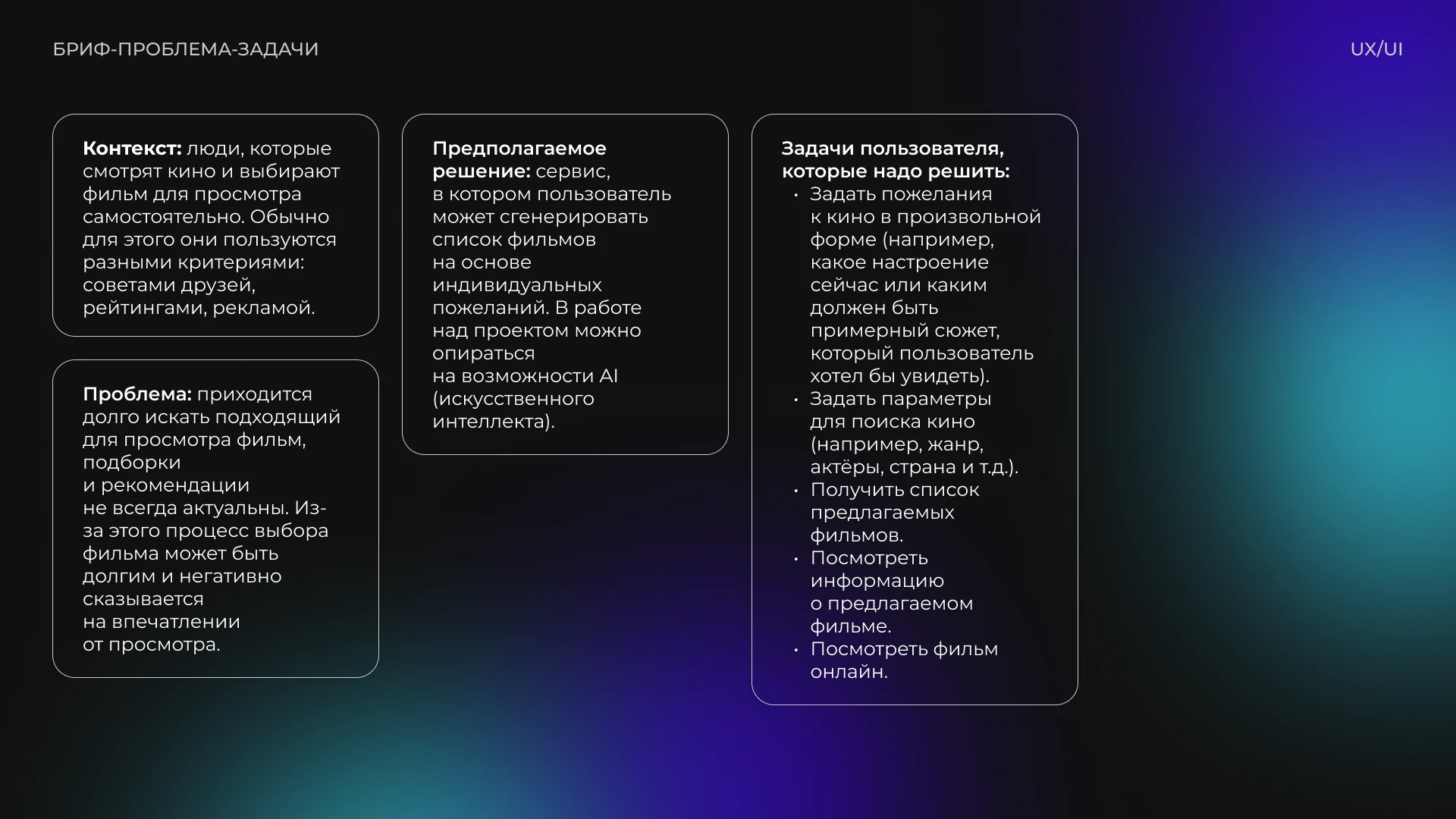 Online cinema service FOCUS UX/UI — Изображение №2 — Интерфейсы на Dprofile