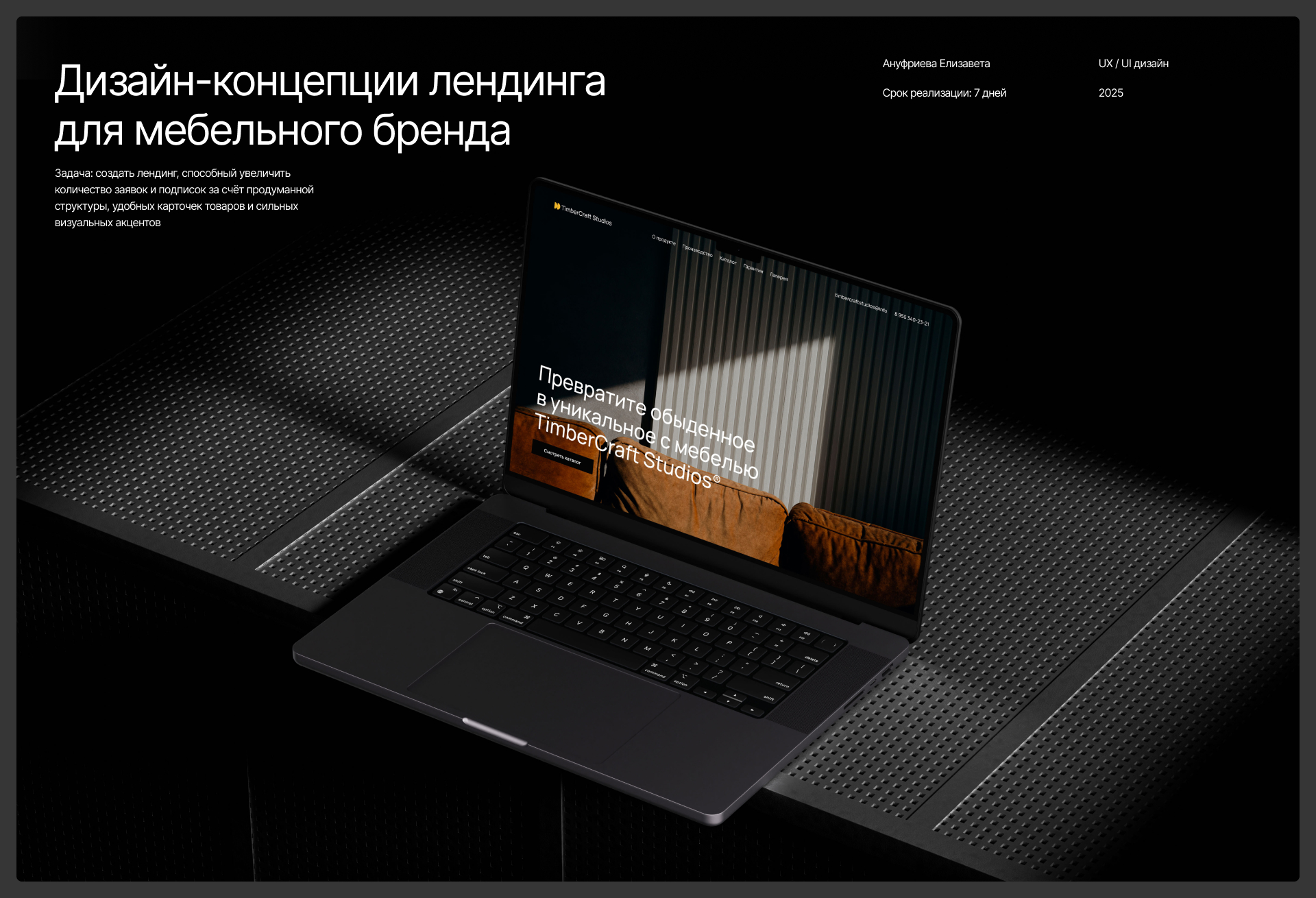 TimberCraftStudios — Лендинг — Изображение №1 — Интерфейсы на Dprofile