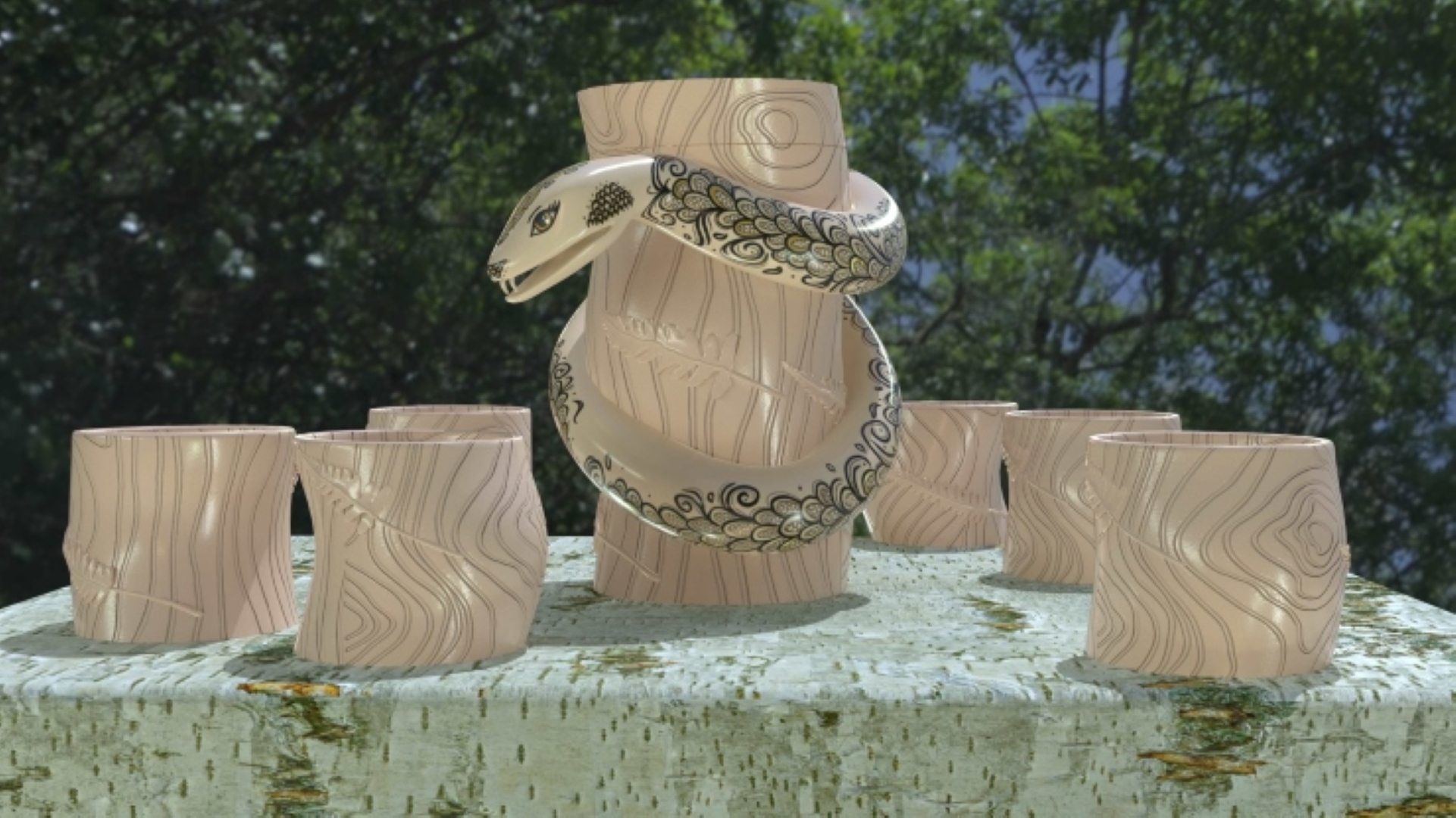 snake teapot — Изображение №7 — Иллюстрация на Dprofile