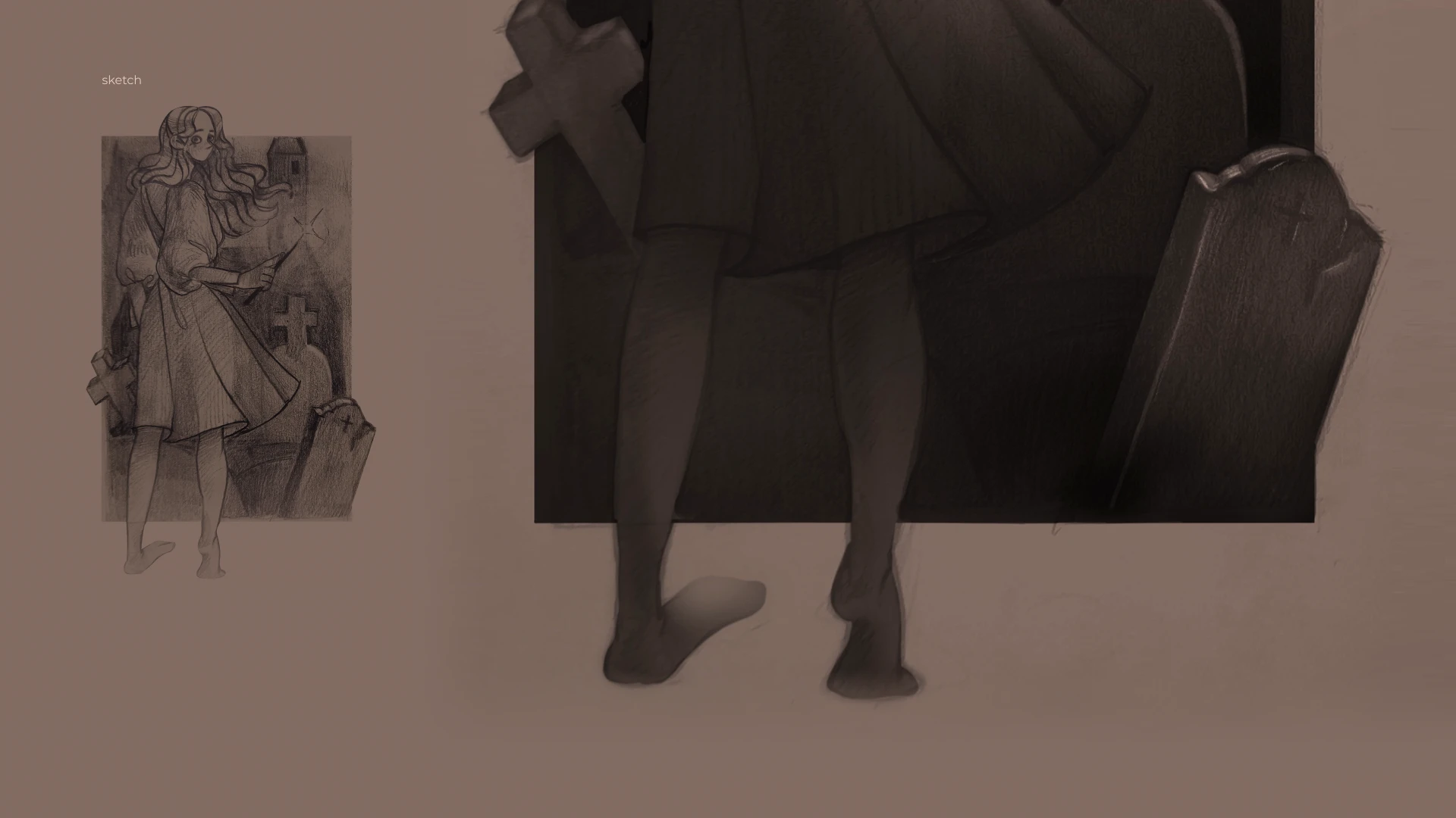 Ghost Again ✸ Sketch+Digital Render — Изображение №3 — Иллюстрация на Dprofile