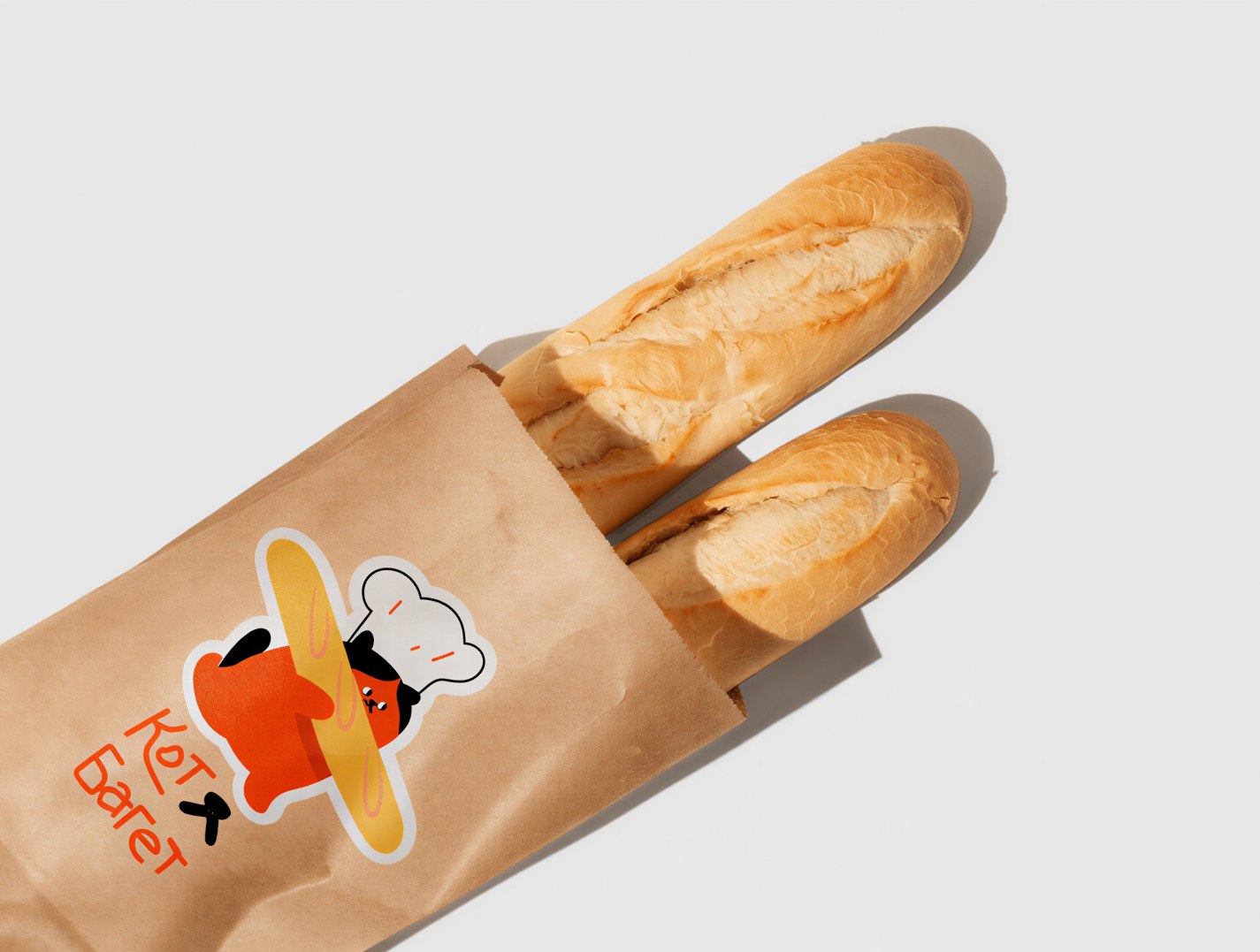 «Кот и багет» — концепт бренда пекарни — Изображение №1 — Брендинг, Иллюстрация на Dprofile