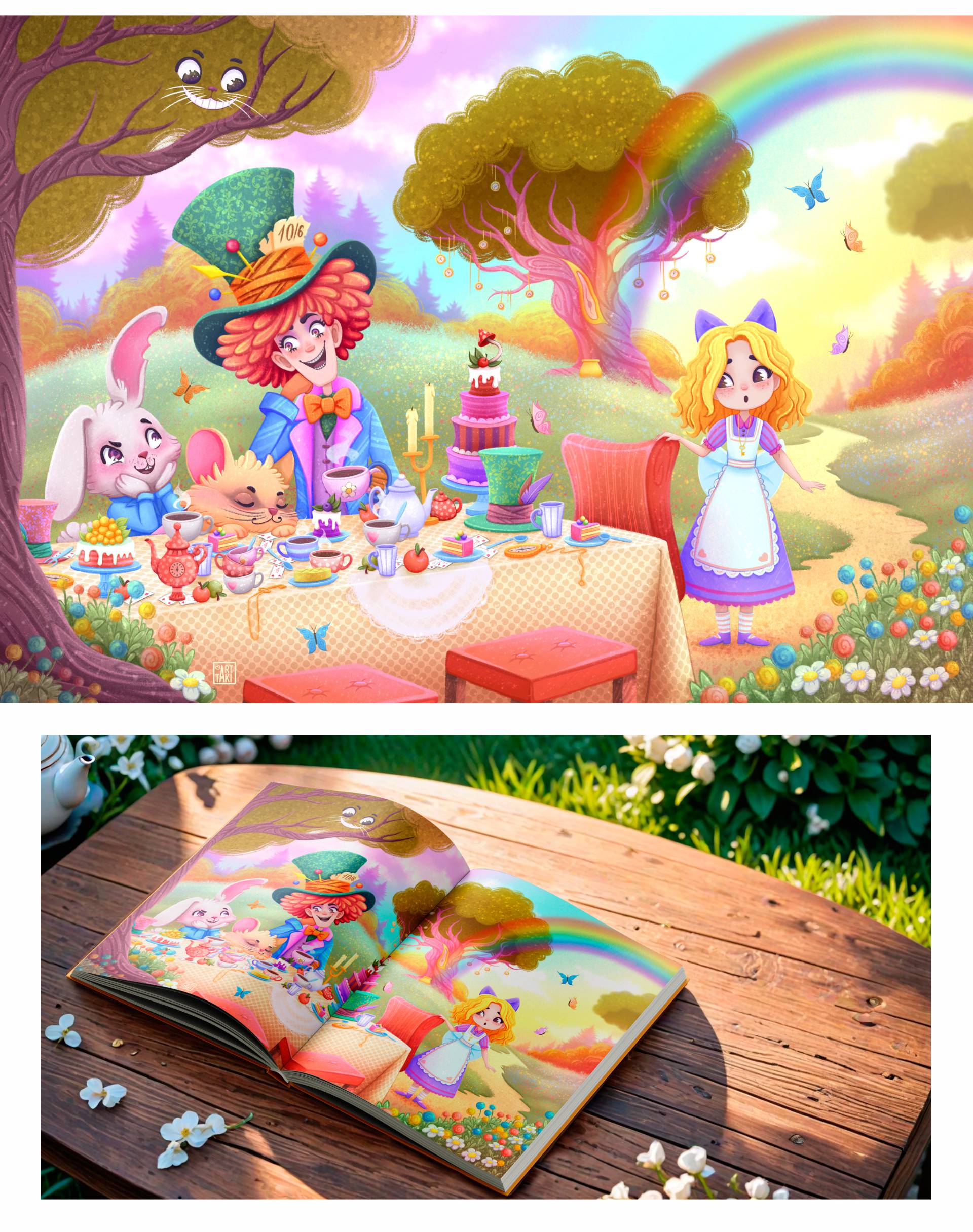 Книжная иллюстрация "Алиса в Стране Чудес" — Изображение №8 — Иллюстрация, Графика на Dprofile