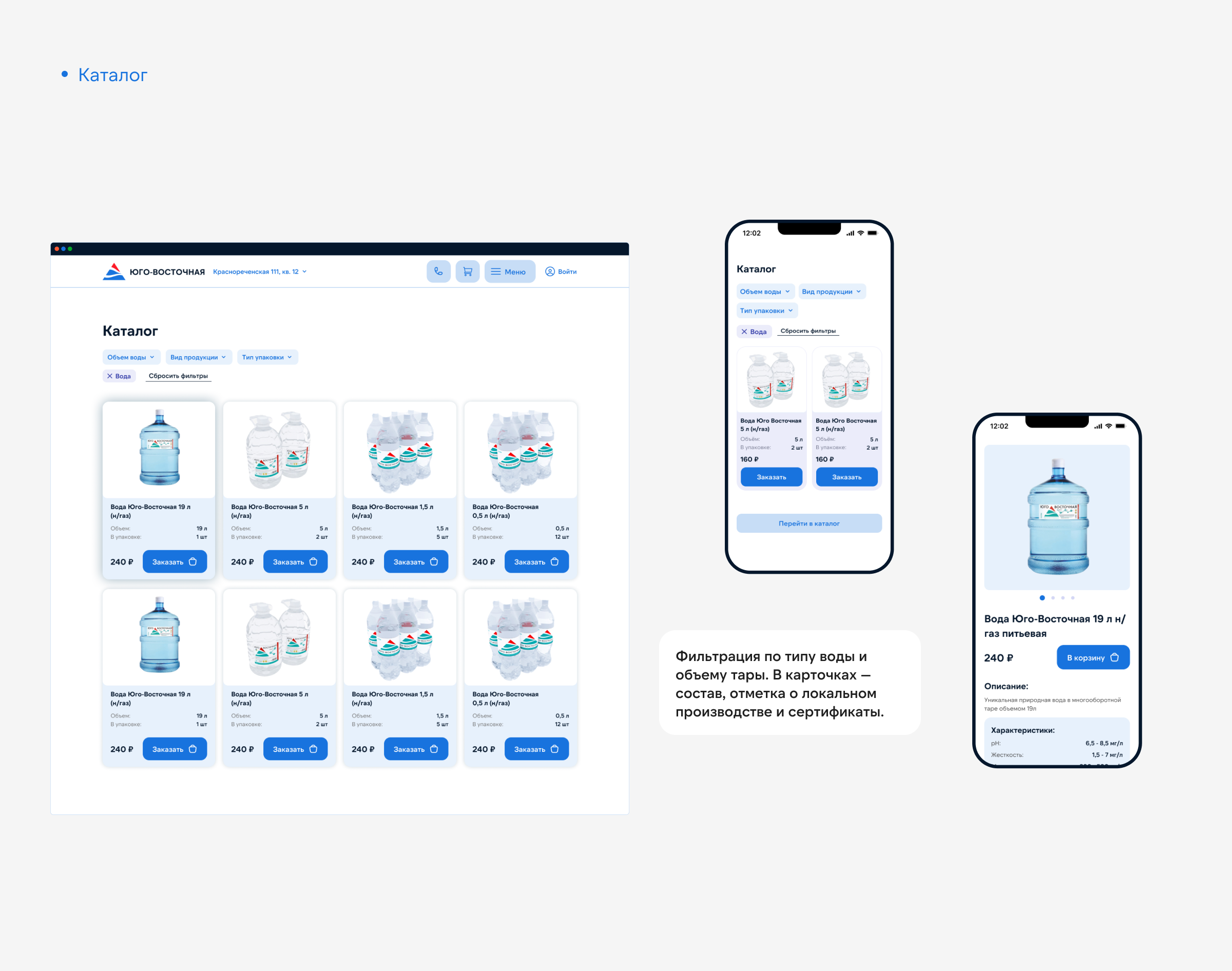 Delivery of a water | Доставка воды | e-commerce — Изображение №4 — Интерфейсы на Dprofile