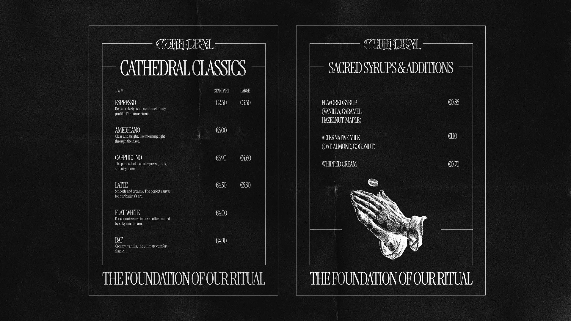 Концепт для кофейни Coffedral — Изображение №22 — Брендинг на Dprofile